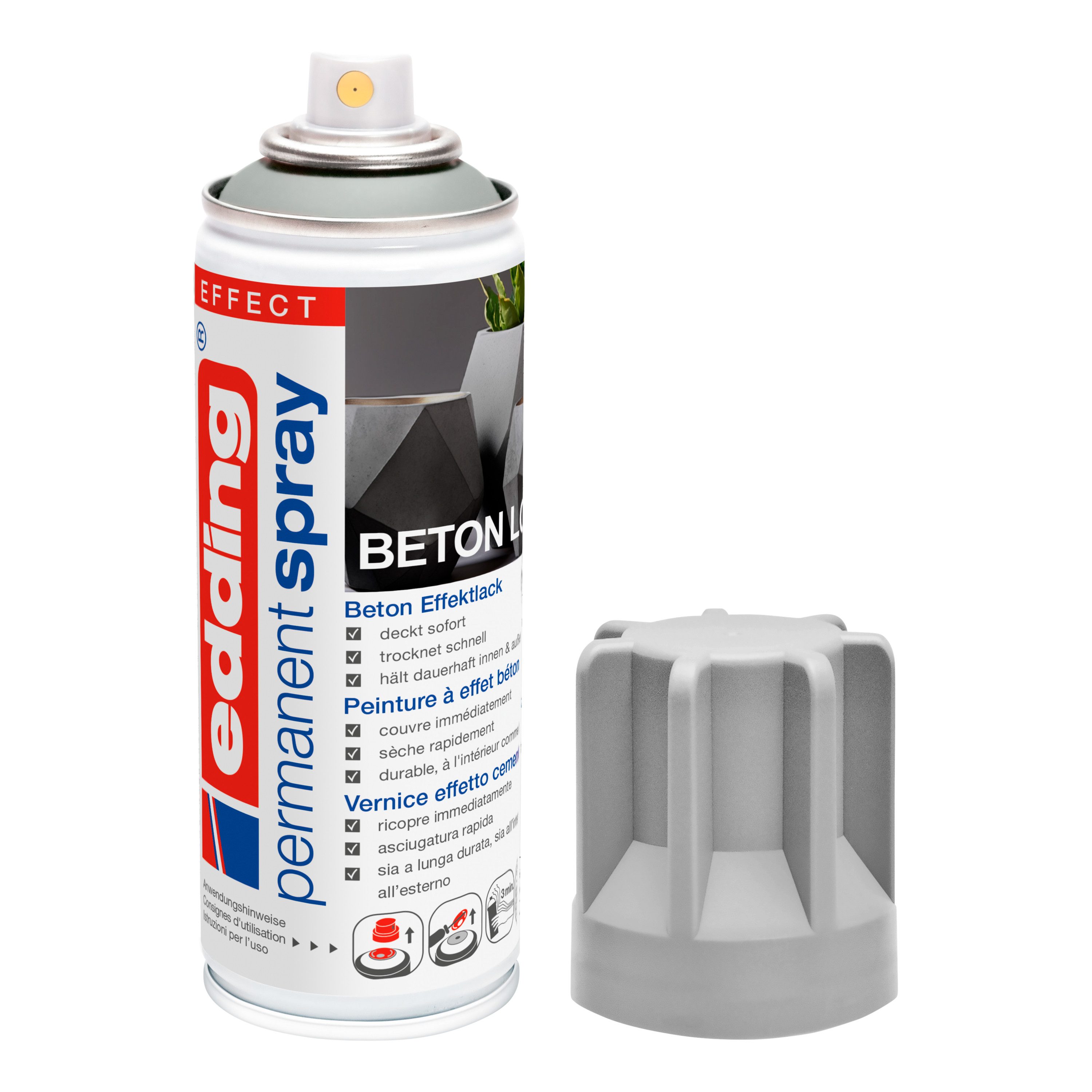 edding Sprühfarbe 5200 Permanentspray Betoneffekt Seidenmatt, 200ml