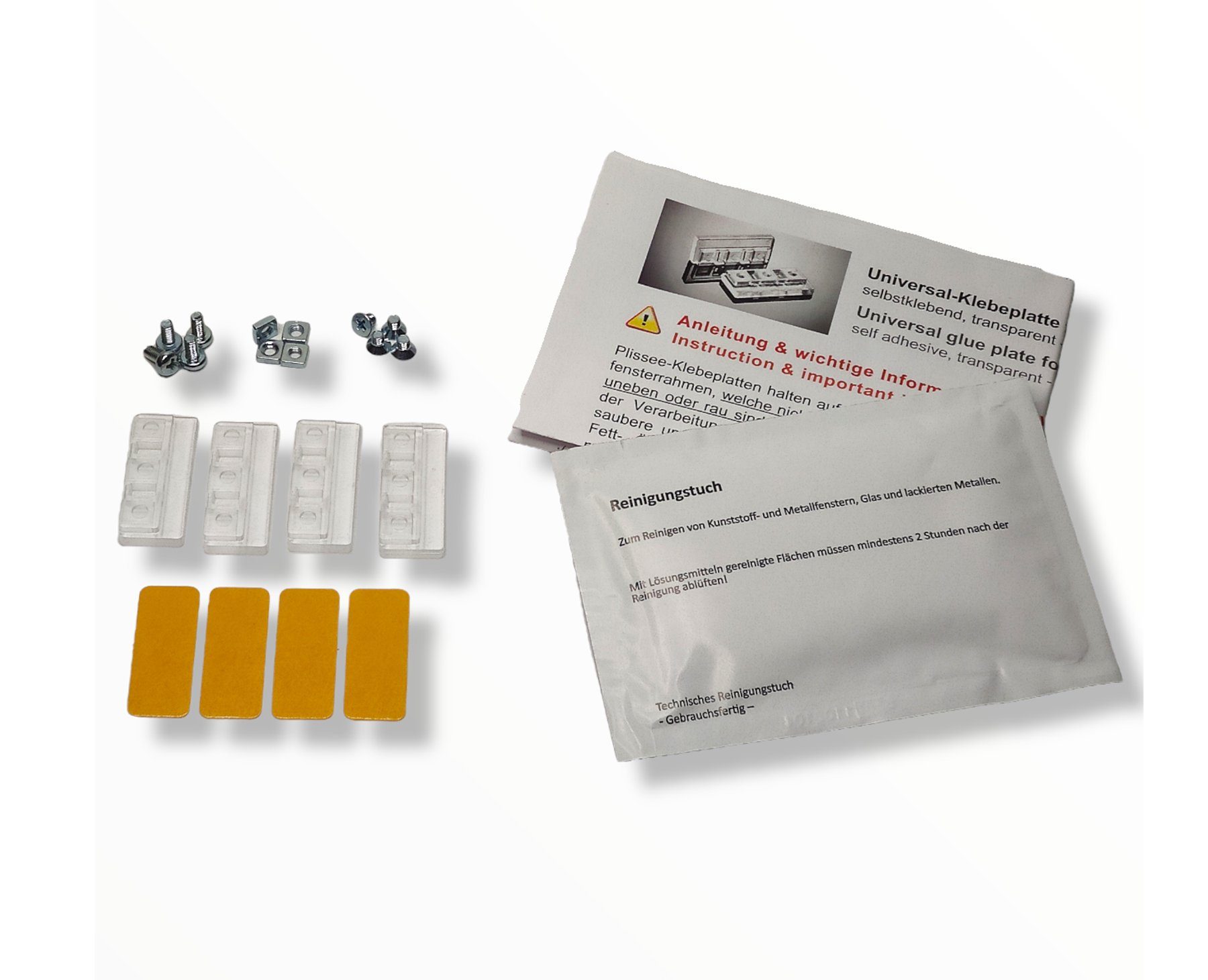 nodeko Klebe-Plissee 4 Stück transparente Klebehalter für Plisseeanlagen, P günstig online kaufen