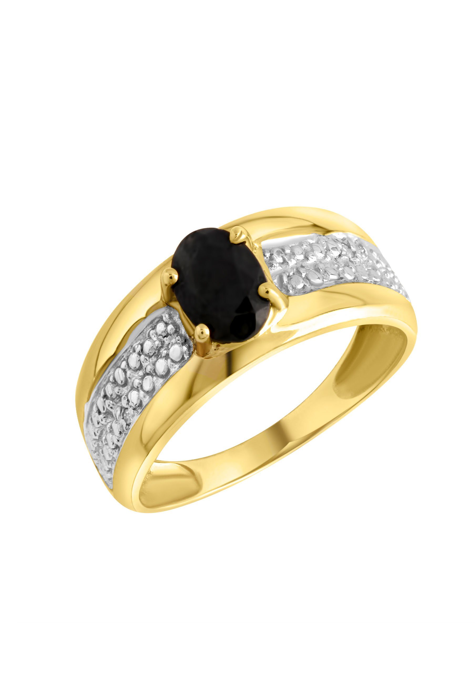 Firetti Goldring Schmuck Geschenk Gold 333 Damenring Goldring Edelstein Farbstein, mit Saphir - mit Diamanten