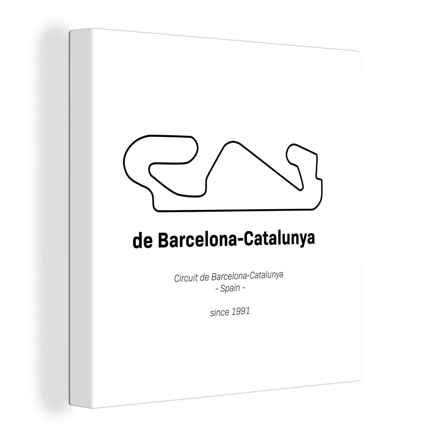 OneMillionCanvasses® Leinwandbild F1 - Rennstrecke - Barcelona, (1 St), Leinwand Bilder für Wohnzimmer Schlafzimmer