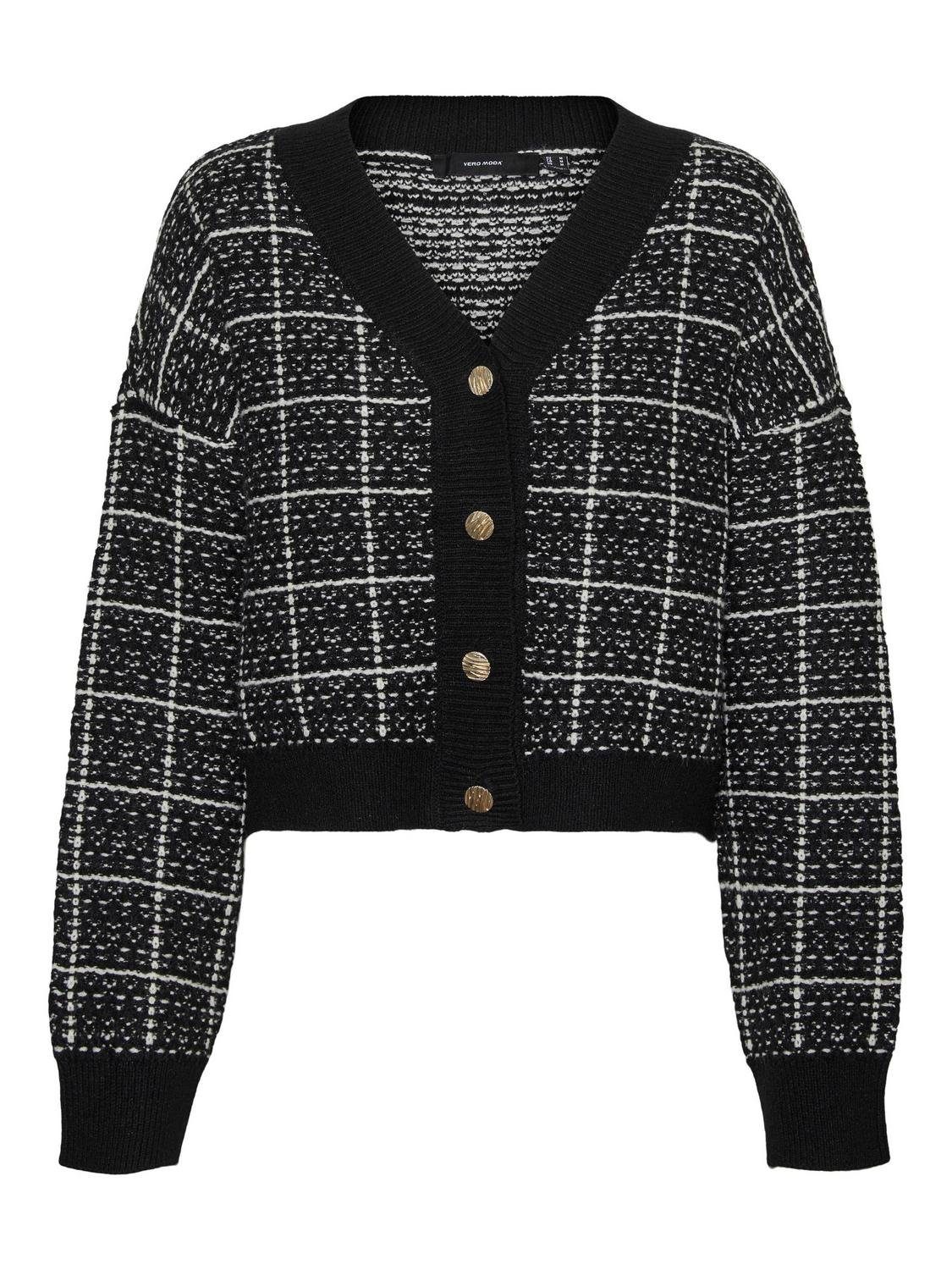 Vero Moda Strickjacke VMKIA LS V-NECK CROP CARDIGAN CO