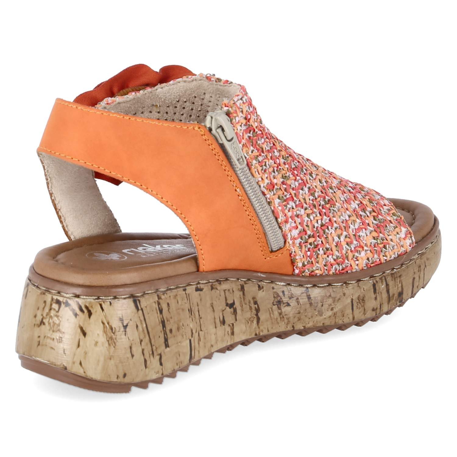 Rieker Rieker Flache Sandalen V1783-90 Damen Textil & Synthetik orange Sandalette – Bild 4 von 5