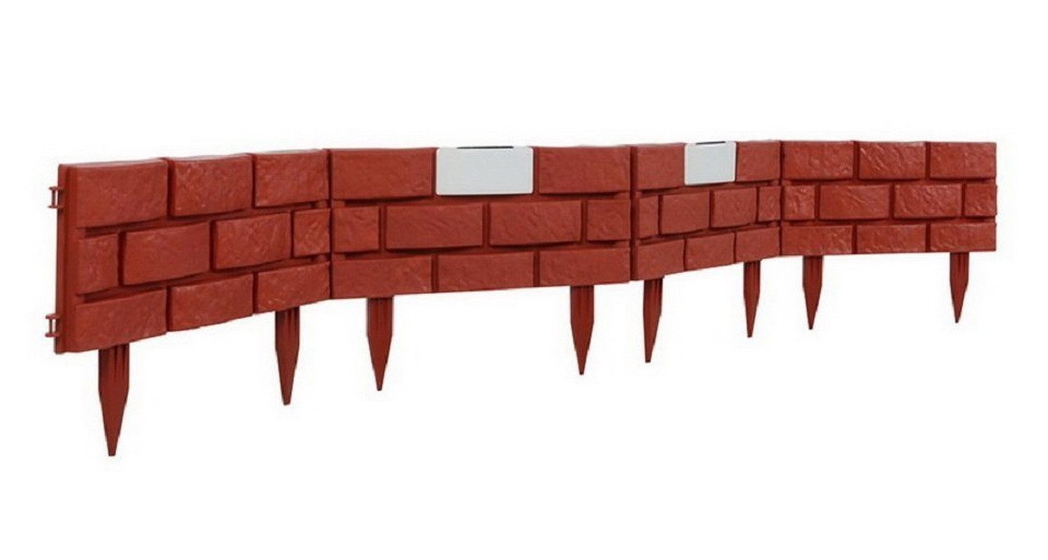 Linder Exclusiv GmbH LED Solarleuchte integriert in Rasenkante Beetumrandung beleuchtet, 1,8 m Beetrand - 6 LEDs warmweiß beleuchtet