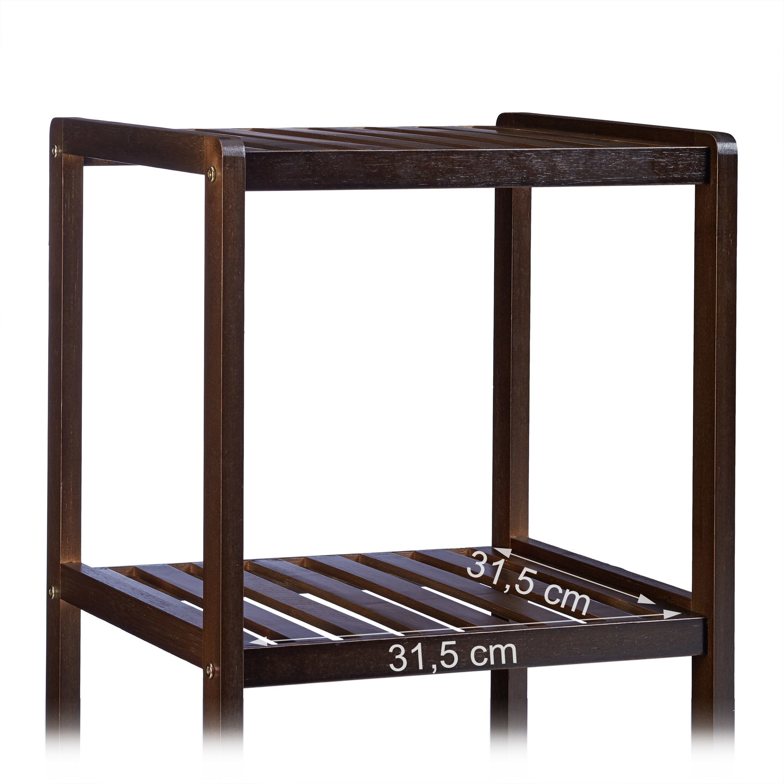 relaxdays Badregal Bambus Badregal mit 3 Ablageflächen, 3-tlg. – Bild 5 von 5