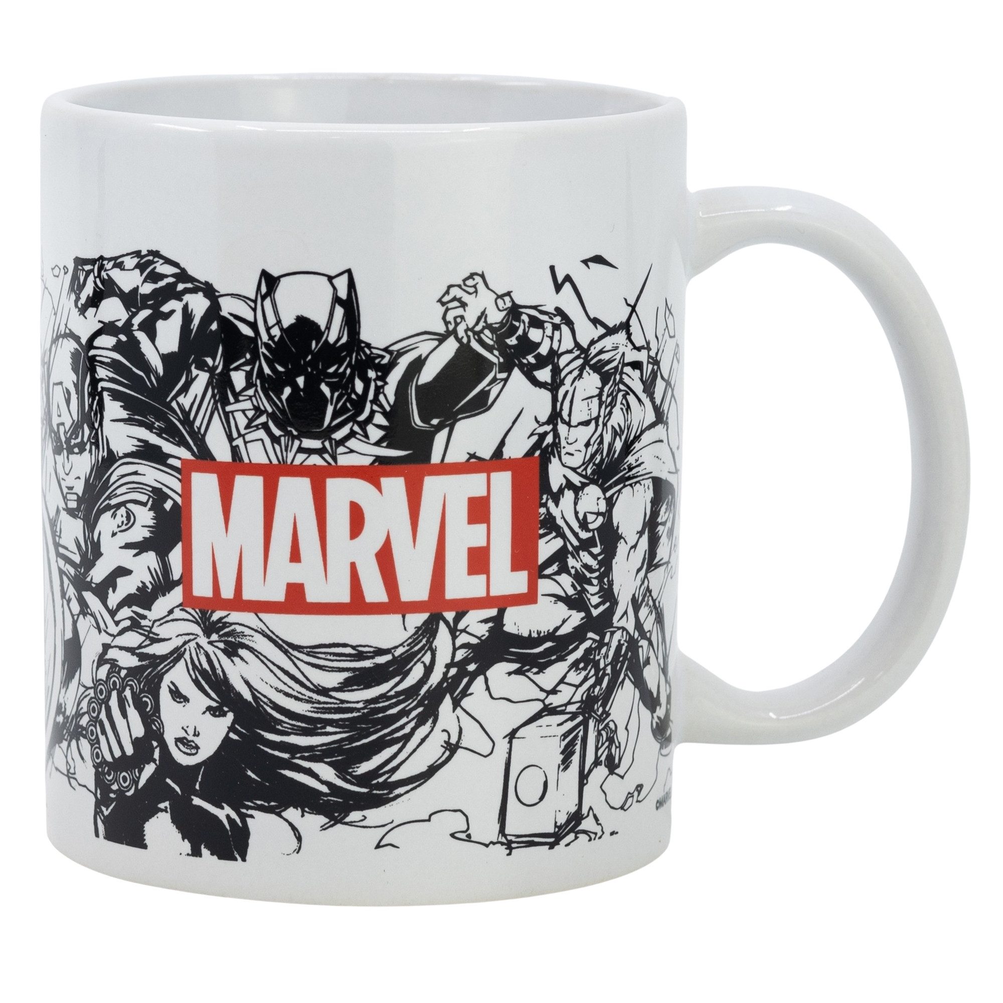 MARVEL Tasse Marvel Avengers Keramik Teetasse Kaffeetasse Geschenkidee 325 ml, Keramik