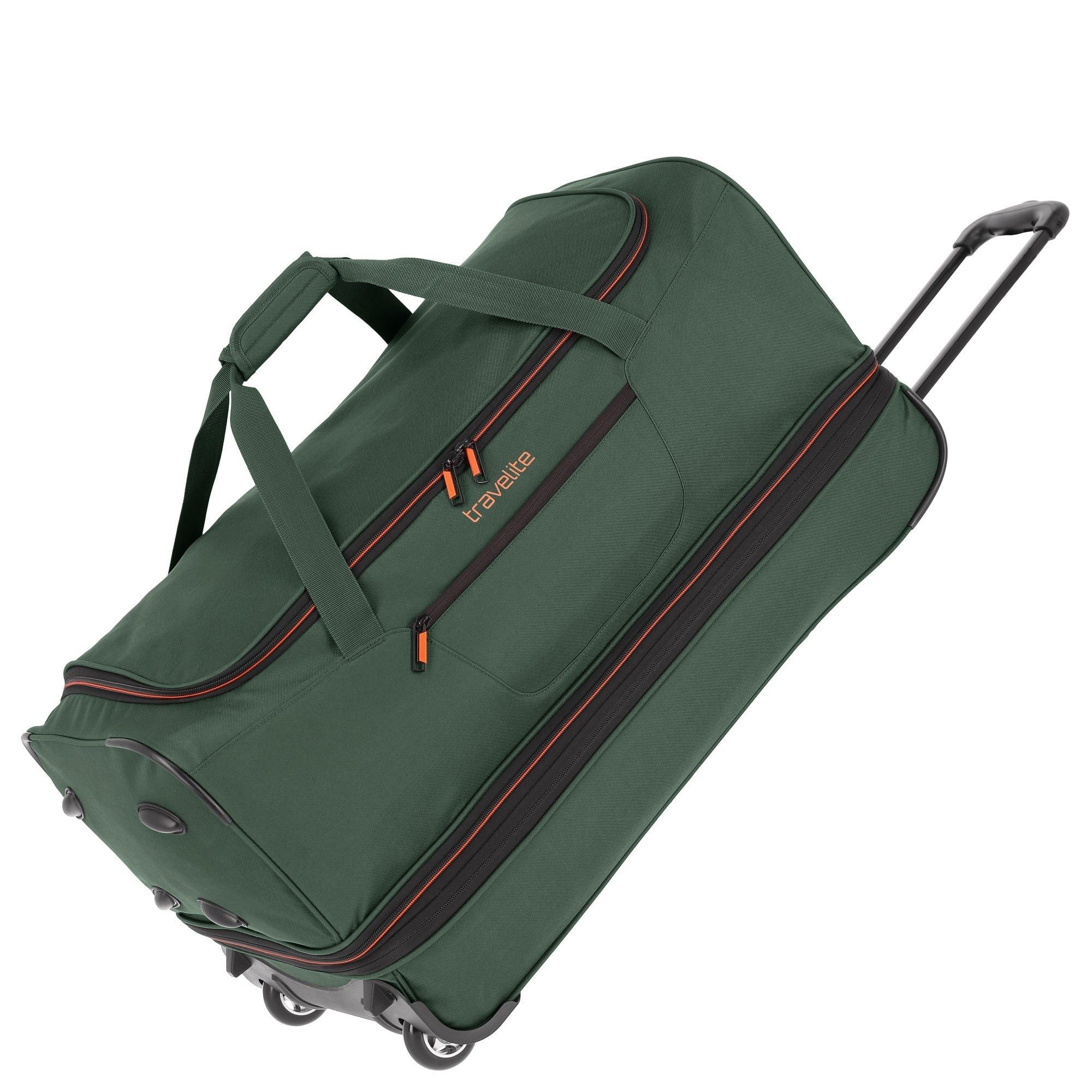 travelite Reisetasche Basics - Rollenreisetasche 98/119L 70 cm erw. (dunkelgrün)