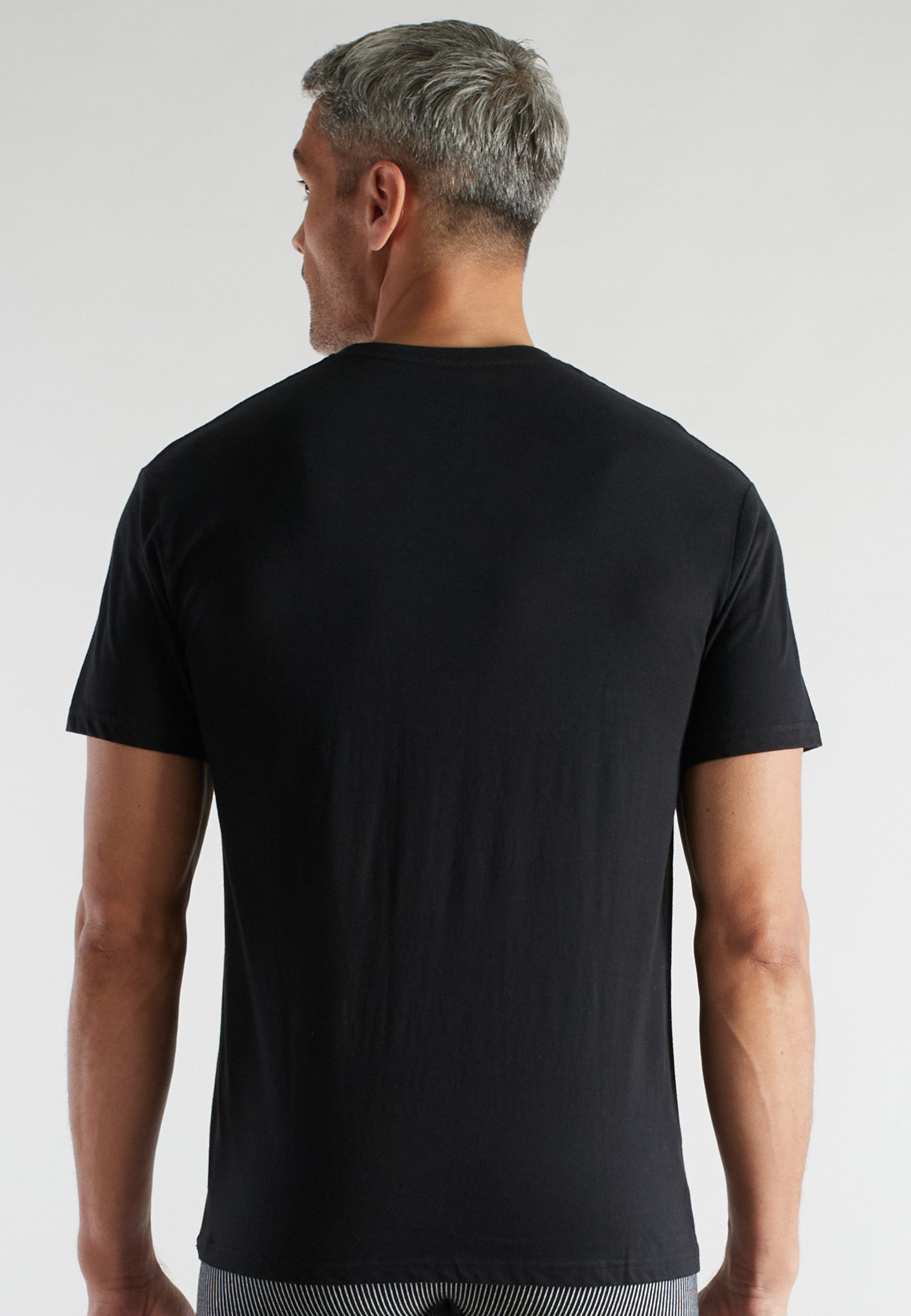 CECEBA Unterziehshirt CECEBA Herren Shirt schwarz uni 2er Pack (2-St)
