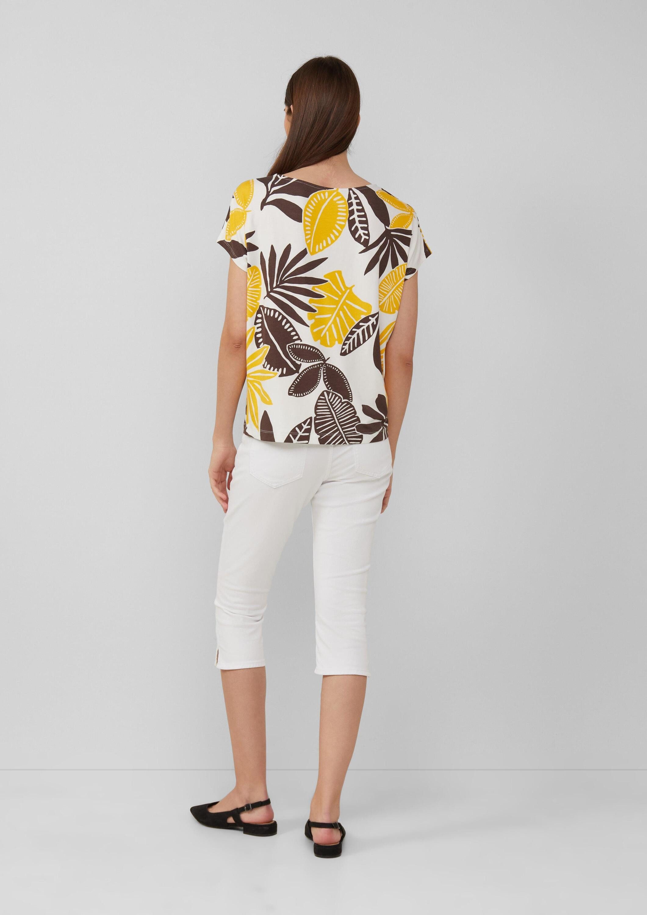 s.Oliver Kurzarmshirt T-Shirt Elastisches T-Shirt aus Viskosestretch im Relaxed Fit – Bild 3 von 5