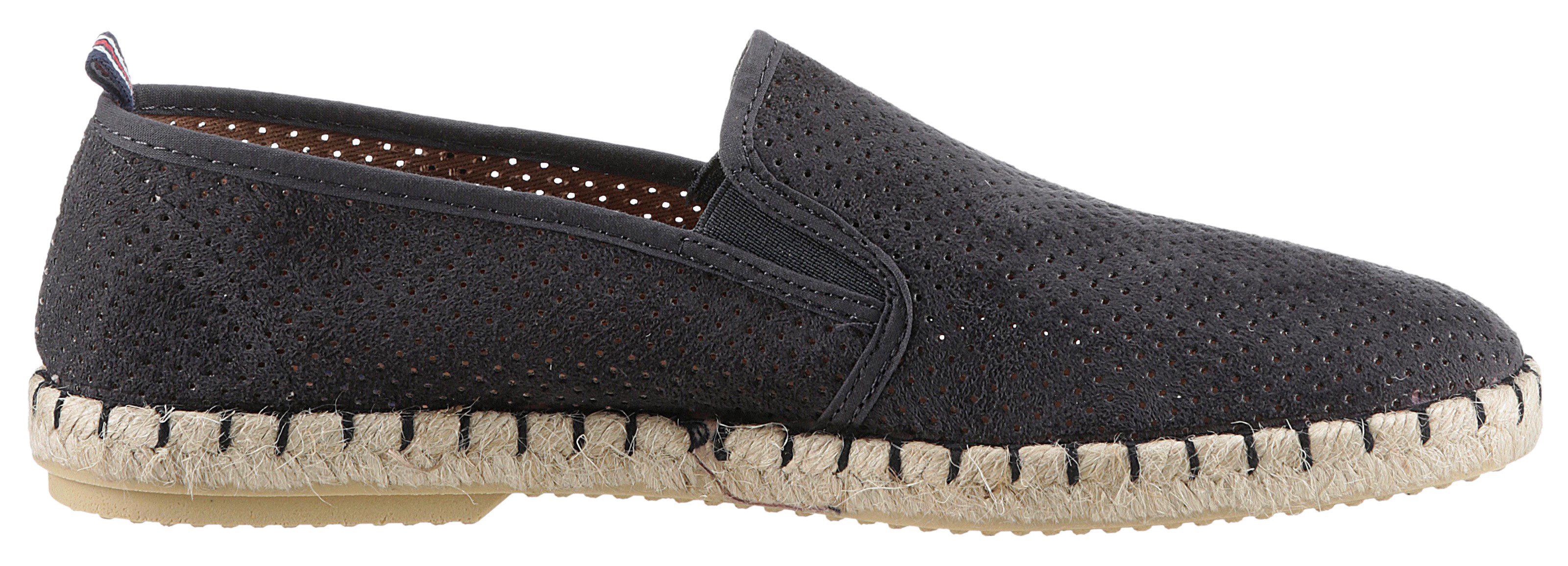 VERBENAS Tom Pacific Espadrille Loafer, Slipper, Sommerschuh, Strandschuh mit Stretcheinsätze