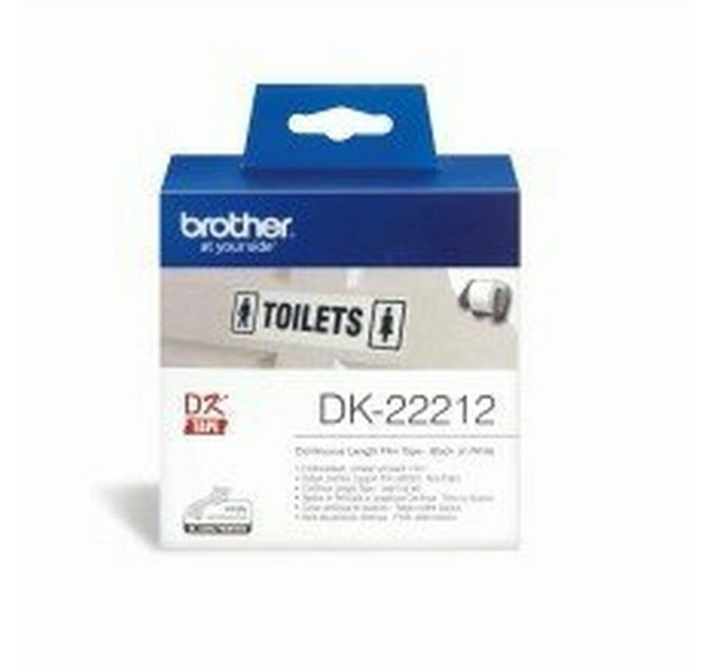 Thumbnail - Brother Etiketten Etiketten DK-22212 62 mm x 15,24 m weiß auf Rolle
