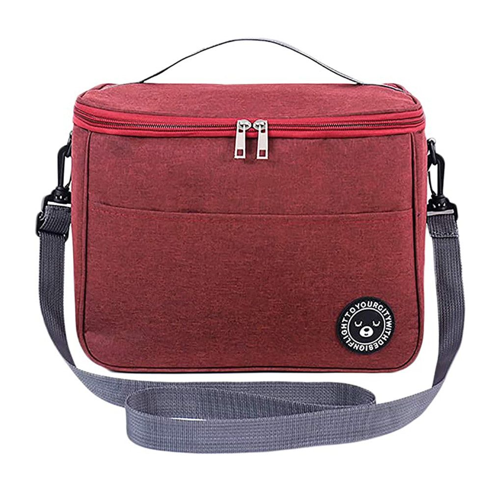 Agger Picknickkorb Lunchbox Tasche, Lunchtasche Isoliert, Faltbar Kleine Kühltasche, Tragbar Lunchbox Tasche Für Arbeit Reisen Büro Picknick