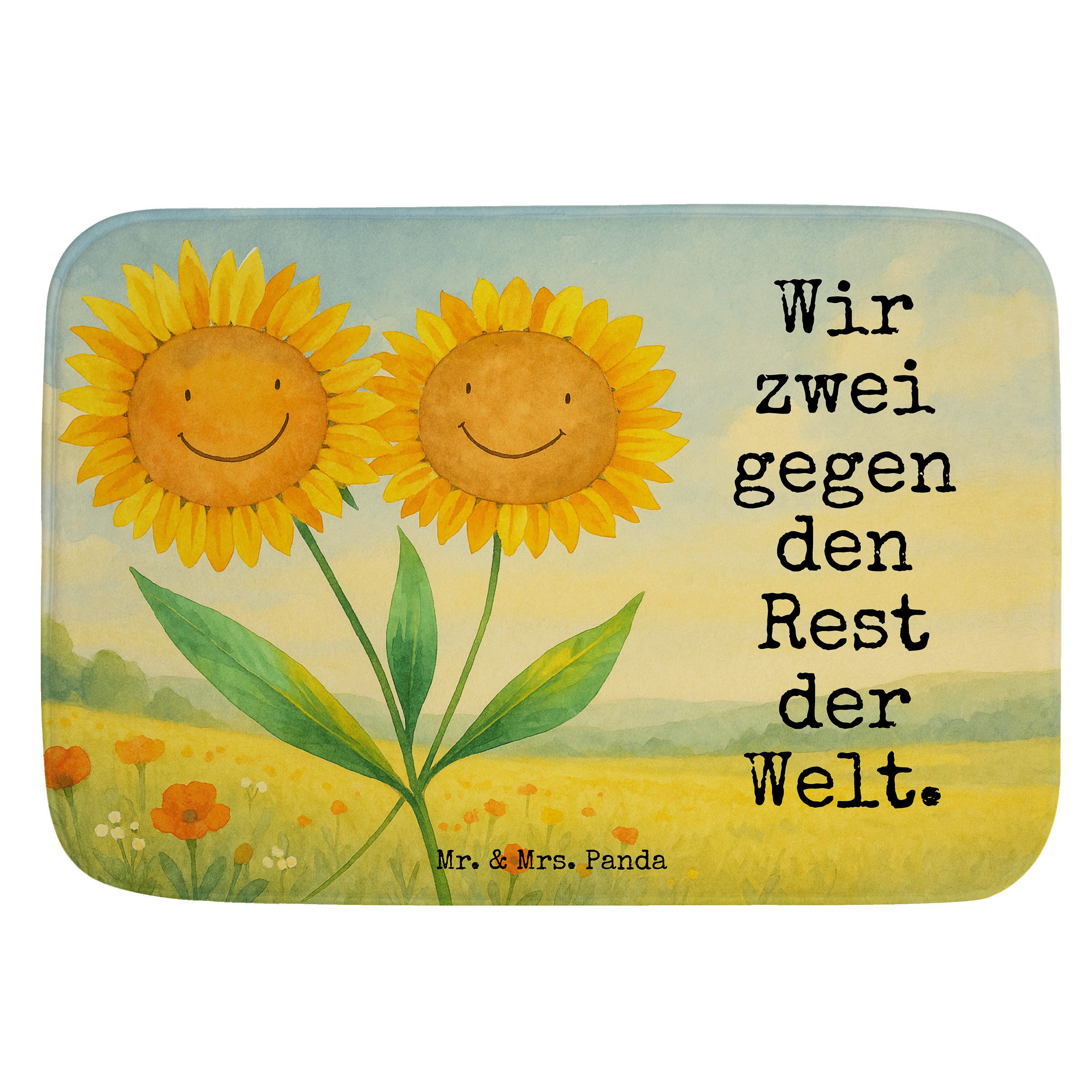 Badematte Blume Sonnenblume Design, Badezimmerteppich, Weiß, Badezimmerteppich