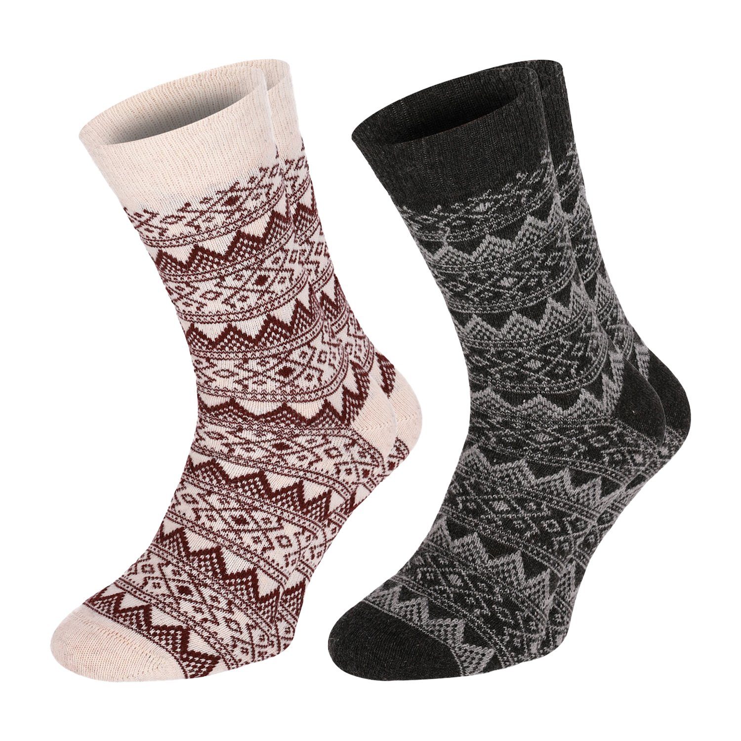 Chili Lifestyle Strümpfe Socken Wool Classic Winter Schaf Wolle Damen  Herren Warm farbig 2 Paar