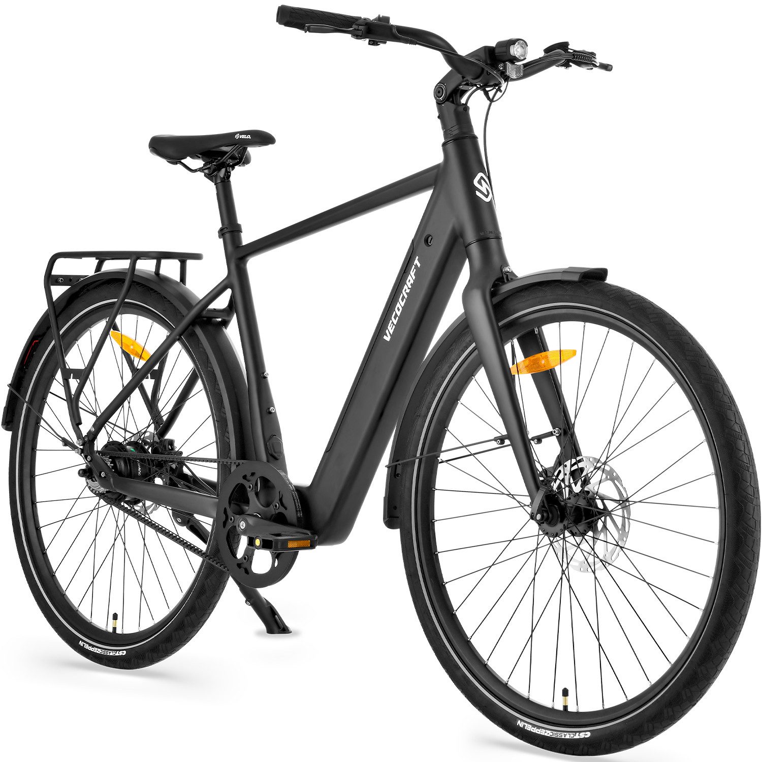 VECOCRAFT E-Bike Cityrad 28'' LUNA 1.0 Drehmomentsensor, 36V 10AH, Elektrofahrrad 60-100 km, Heckmotor, 360 Wh, E-Cityrad,Gates Riemenantrieb, Pedelec, ebike für Damen und Herren