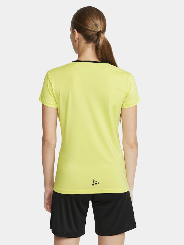 Craft Trainingsshirt Extend Jersey (rec. Polyester, Mesh-Einsätze) gelb Damen