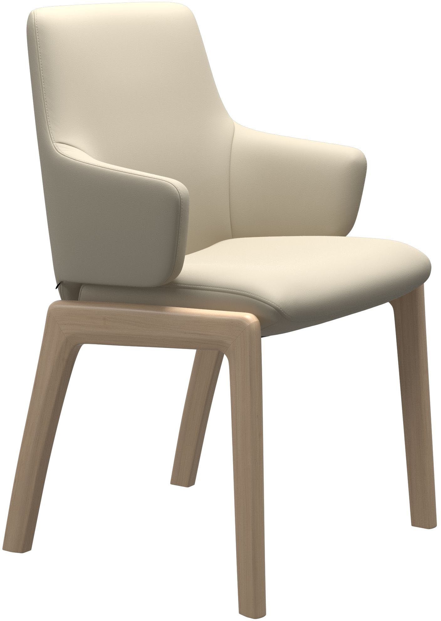 Stressless® Polsterstuhl Laurel, Low Back mit Armlehne, Größe L, mit abgerundeten Beinen in Eiche natur