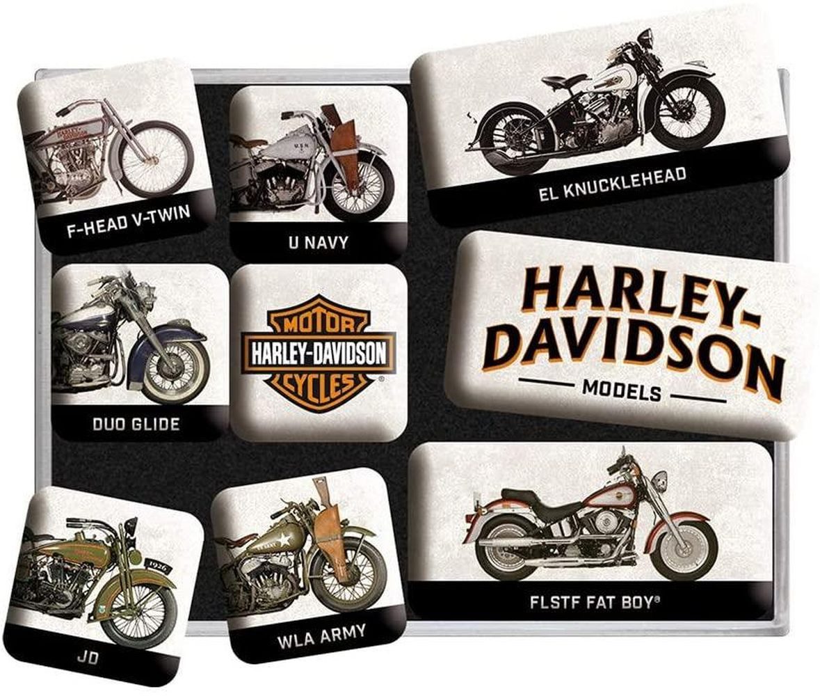 Nostalgic-Art Magnet 9tlg. Magnetset - Harley-Davidson - Model Chart