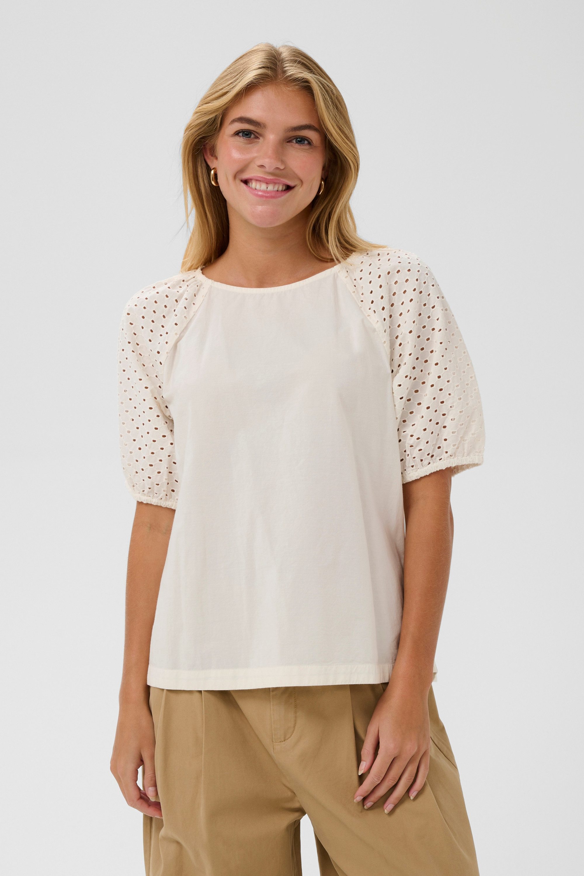 Saint Tropez Kurzarmbluse Kurzarm-Bluse PalaSZ
