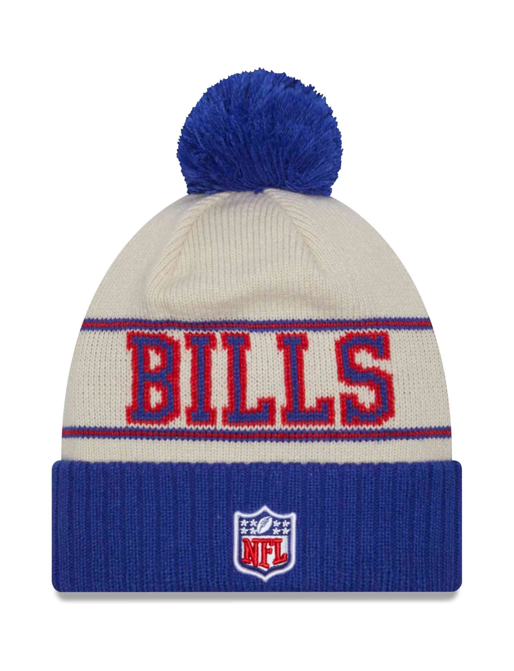 New Era Fleecemütze NFL SIDELINE HISTORIC Buffalo Bills, Die Mütze ist  durch ein Innenfutter angenehm warm und mit Bommel und | Strickmützen