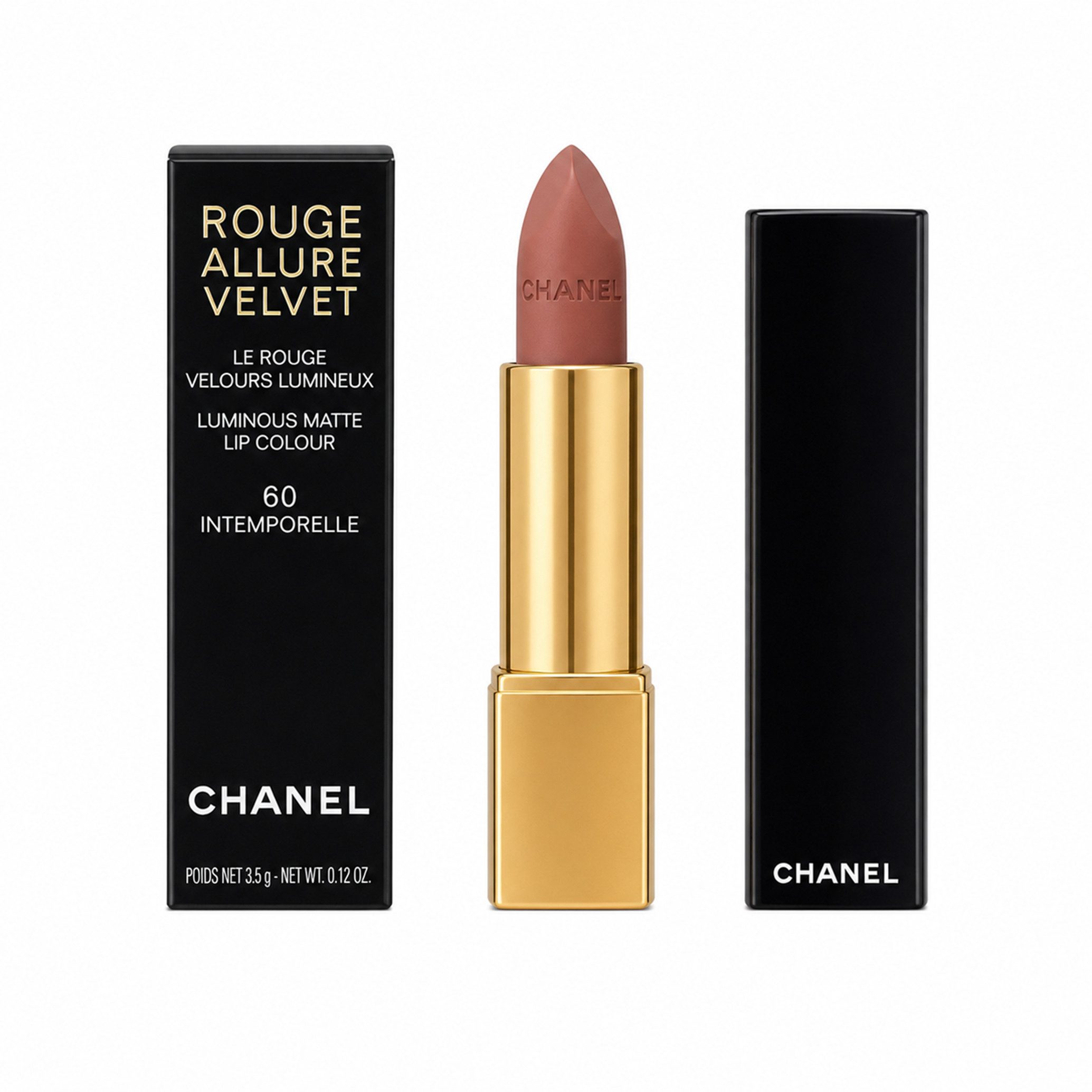 CHANEL Lippenstift Chanel Rouge Allure Velvet 60 Intemporelle Lip Colour Lippenstift 3,5g