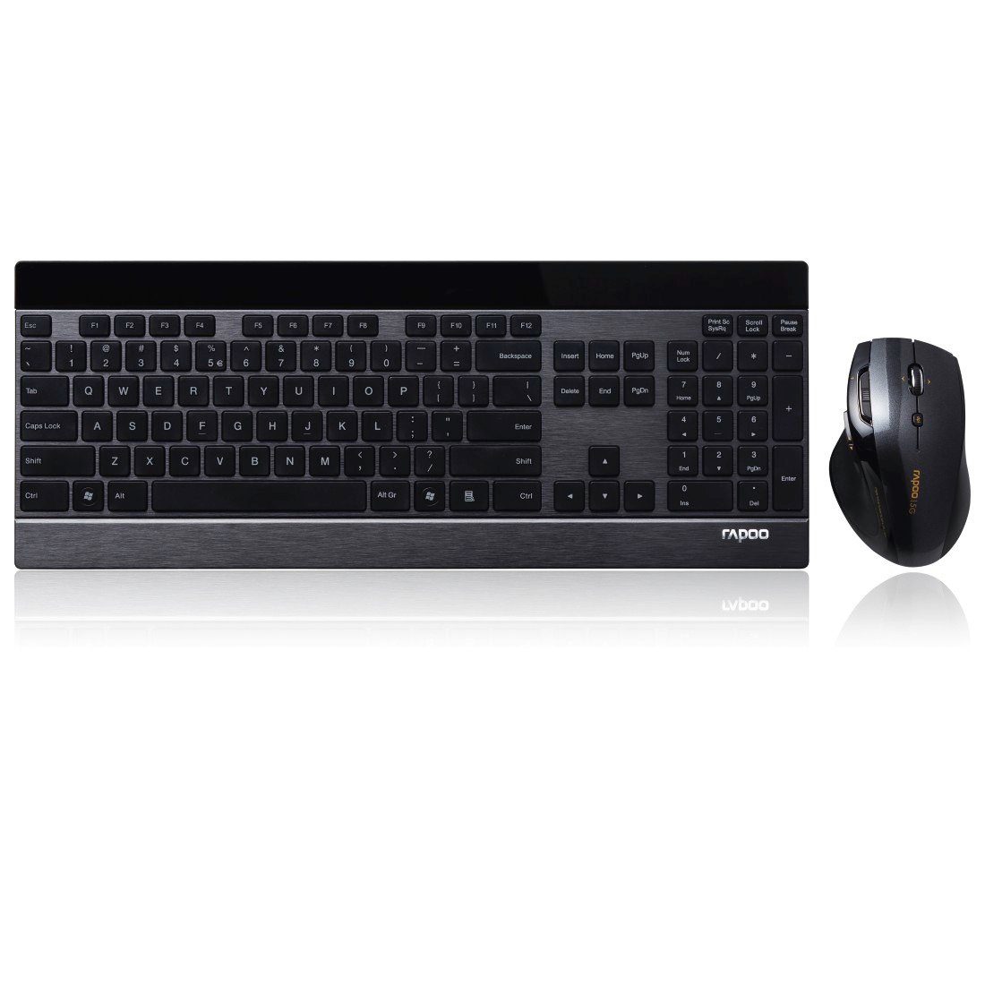 Rapoo 8900P kabelloses Tastatur-Maus-Set, 5 GHz Wireless Verbindung 1600 DPI Tastatur- und Maus-Set