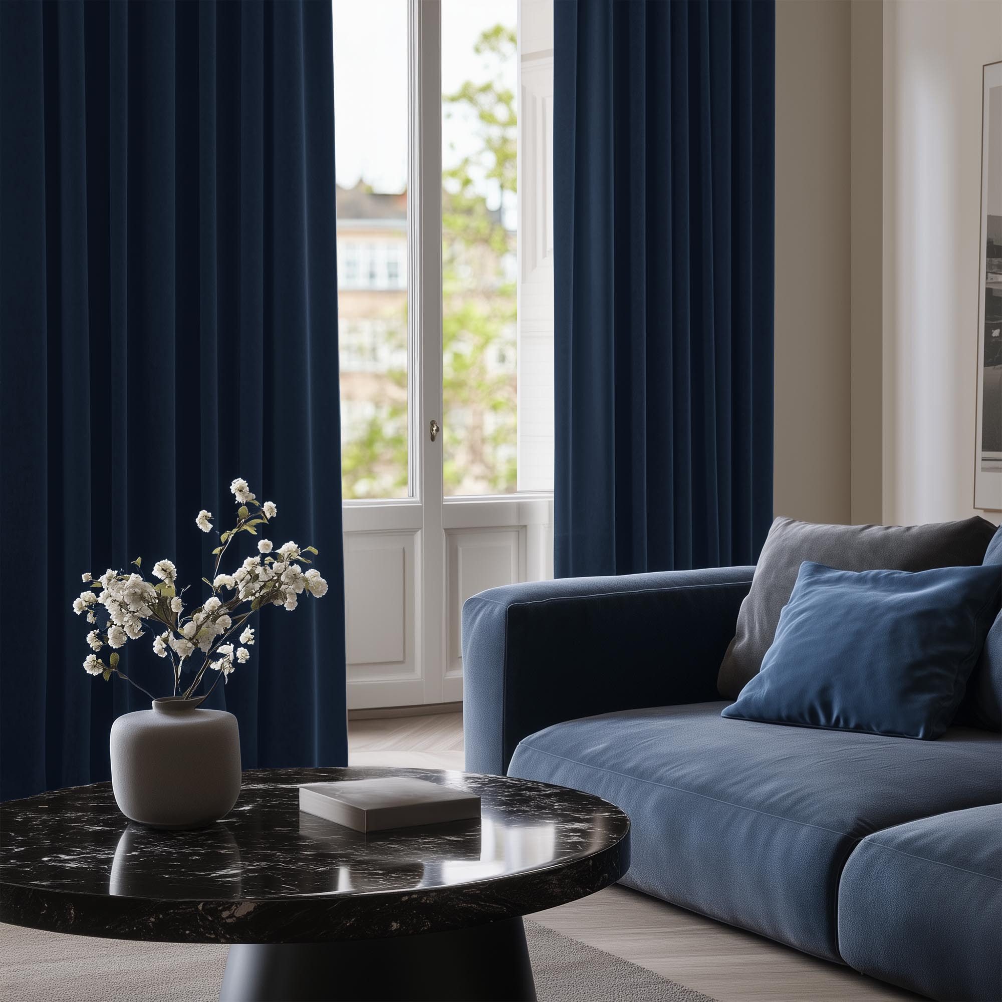 Deconovo Verdunkelungsvorhang Gardinen mit Ösen Blickdichte Vorhang Kälteschutz Schlafzimmer 2er Set, Blackout Curtain einfarbig Thermo Vorhang Verdunkelung Wär – Bild 4 von 5