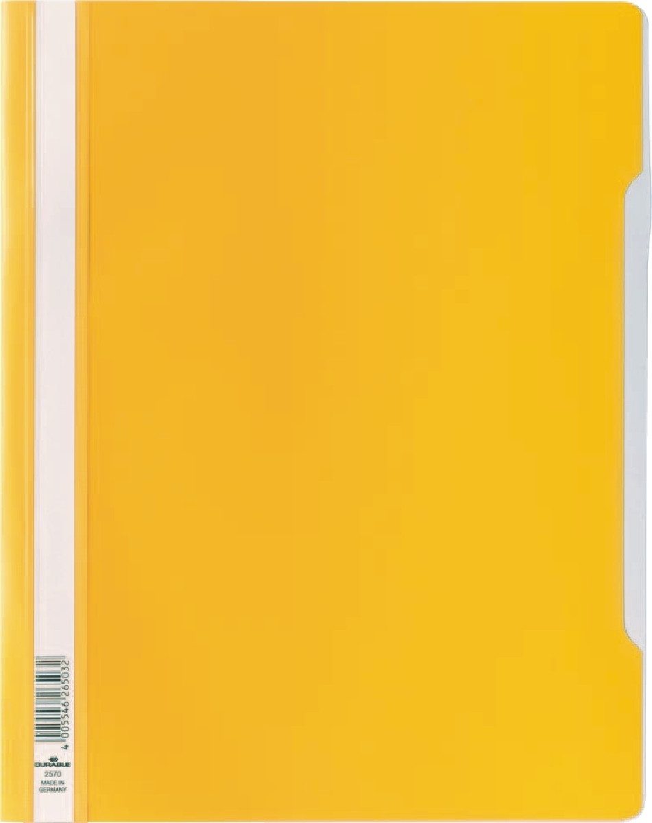 DURABLE Hefter Sichthefter A4+ PVC-Hartfolie gelb