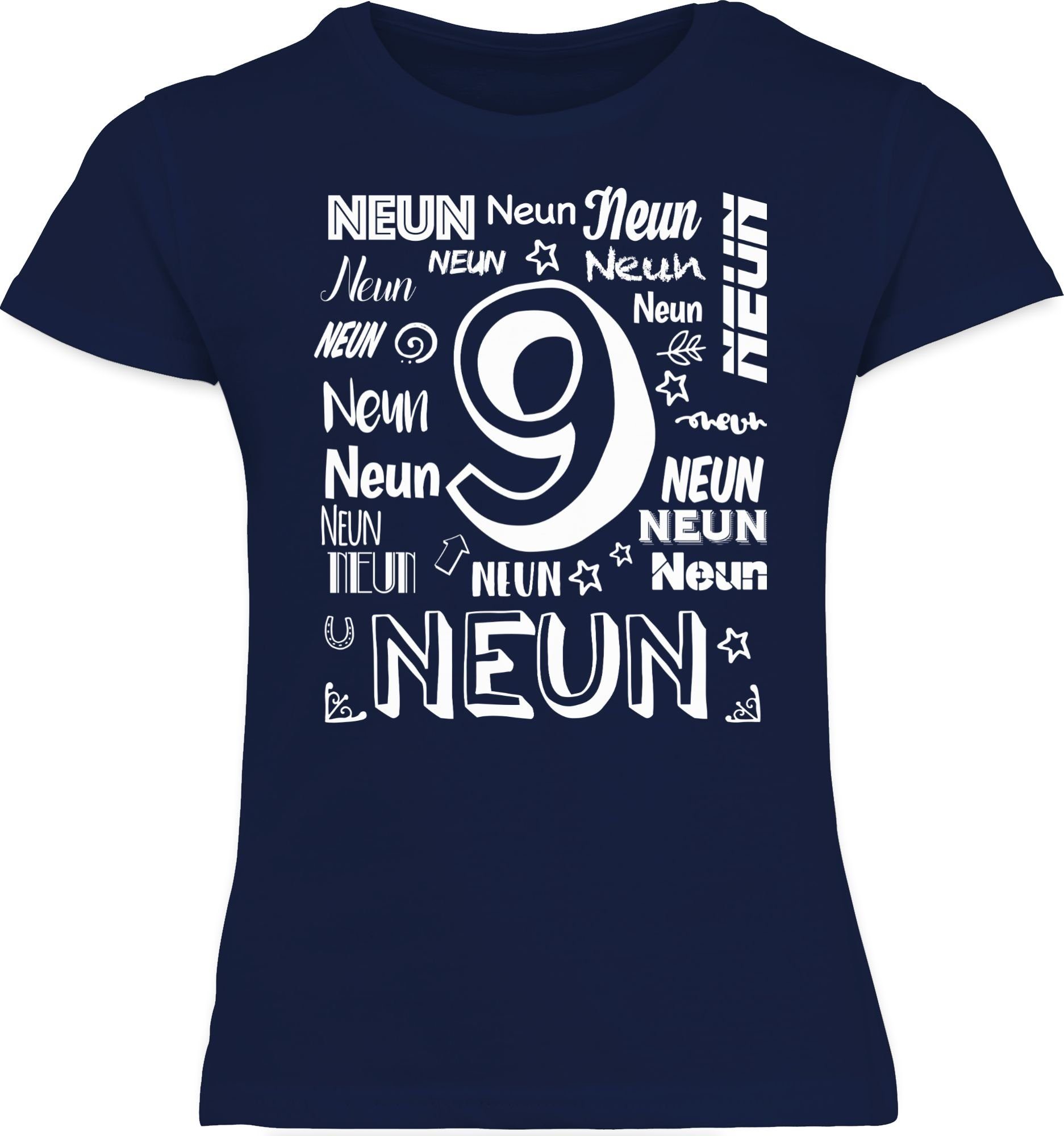 Shirtracer T-Shirt Neunter Zahlen 9. Geburtstag