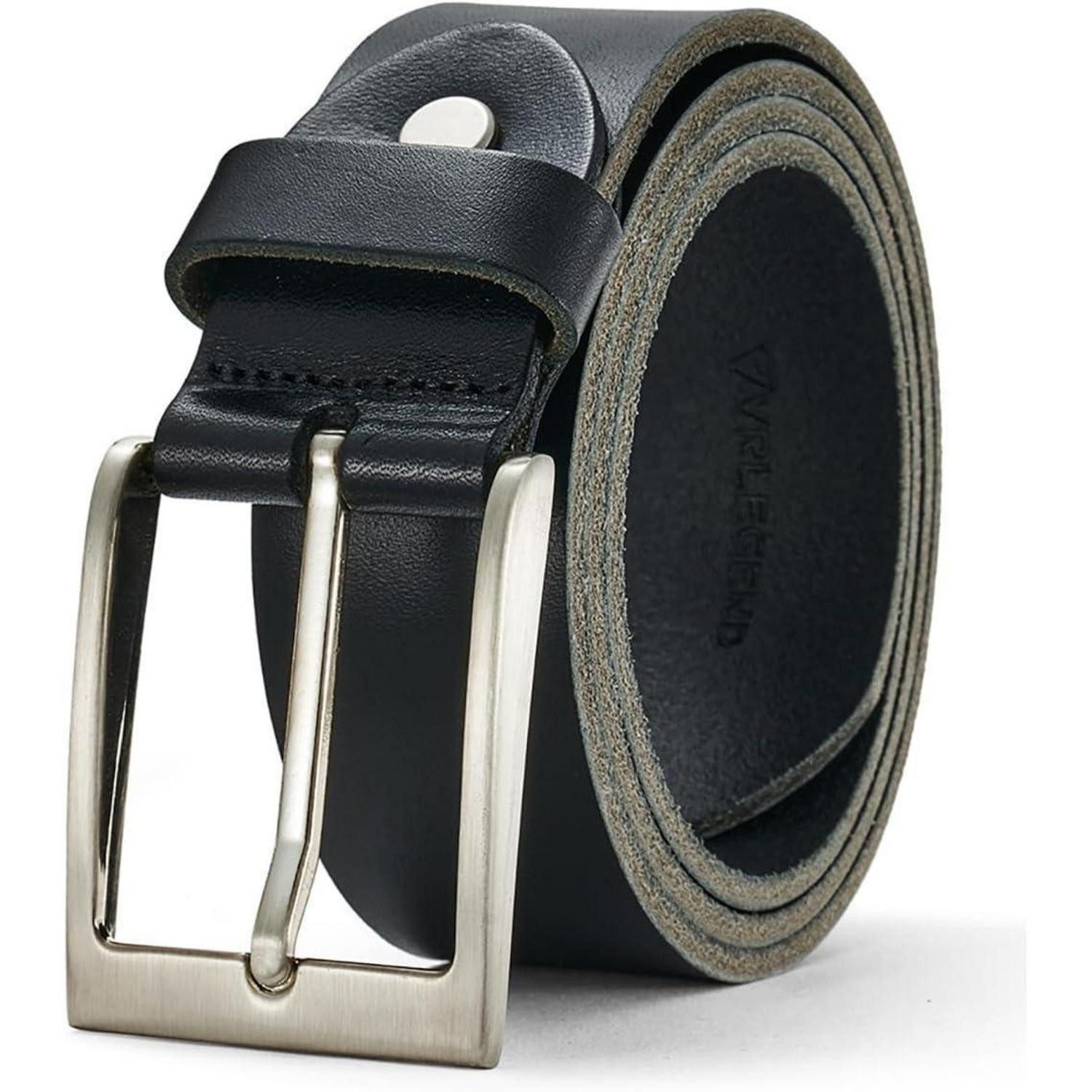 Ledergürtel Herren Gürtel Schwarz Rindleder 135cm Geschenkbox Echtleder 3.8cm