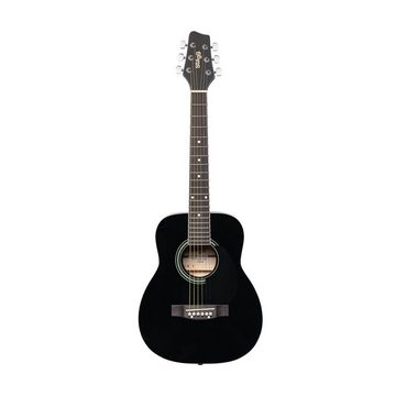 Stagg Konzertgitarre SA20D 1/2 BK 1/2 Schwarz Dreadnought Akustikgitarre mit Decke aus L...