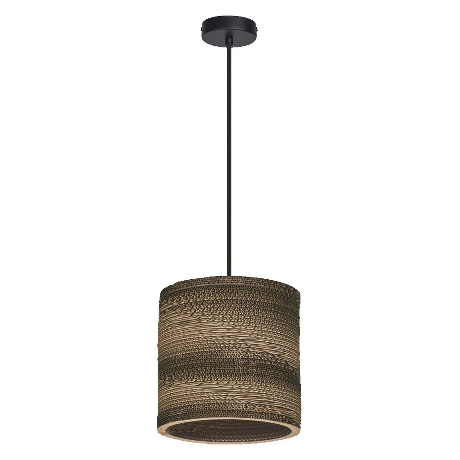 Licht-Erlebnisse Pendelleuchte GERA, ohne Leuchtmittel, H: max. 130 cm Ø 25 cm rund E27 Modern