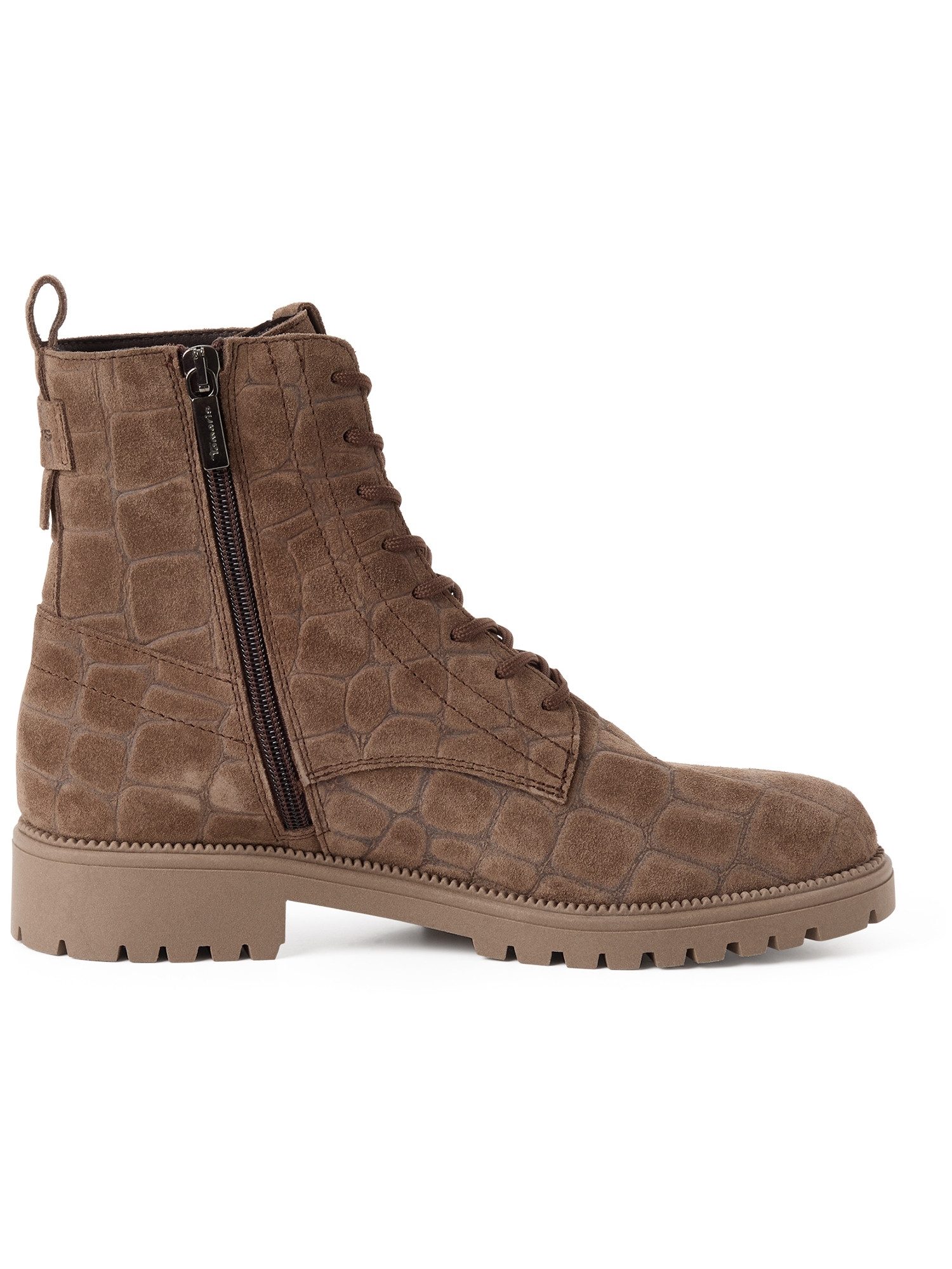 Tamaris TOUCH-IT aus Leder Blockabsatz 1-25402-43 Schnürstiefelette TOUCH-IT