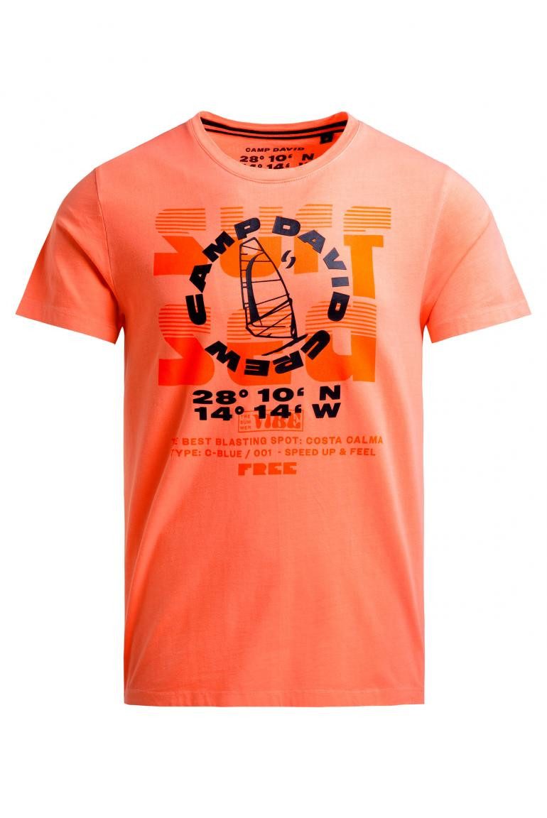 CAMP DAVID T-Shirt Rundhals mit Artwork