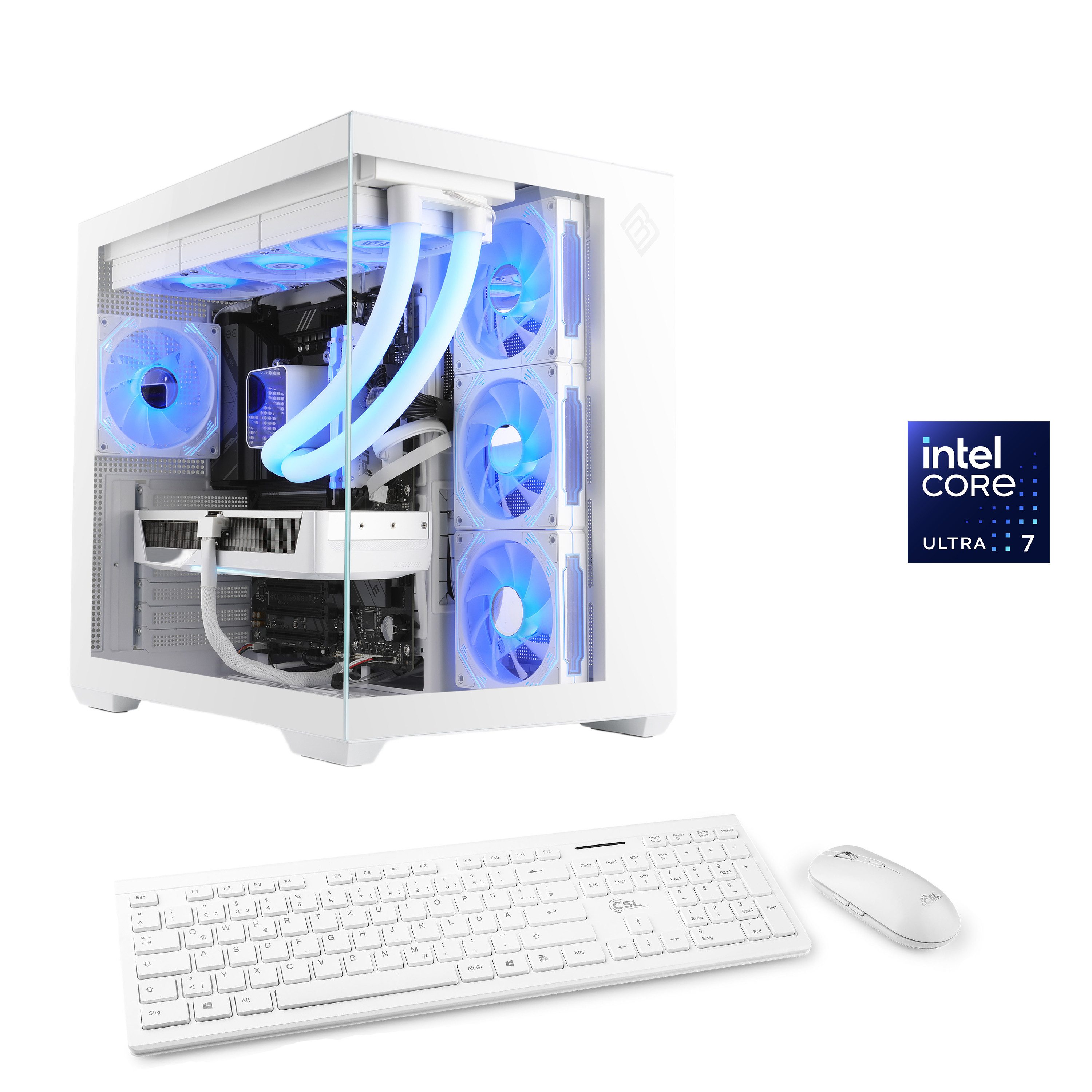 CSL Vitrum Advanced V24555 PC (Intel® 265KF, AMD Radeon RX 9070 XT, 32 GB RAM, 1000 GB SSD, Wasserkühlung)