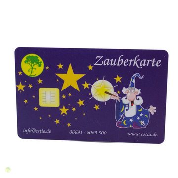 ESTIA Holzspielwaren Kaufladensortiment Kaufladenkasse aus Holz mit Scanner und Taschenrechner, für Kaufläden, lehrreich durch realitätsnahes Spiel