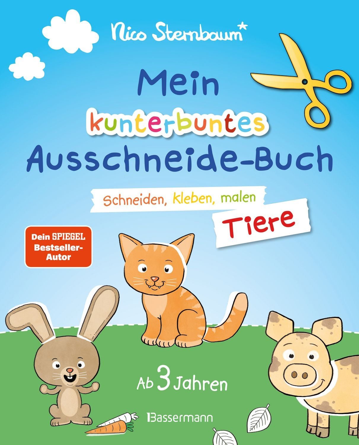 Mein kunterbuntes Ausschneidebuch - Tiere. Schneiden, kleben, malen ab / Nico Sternbaum