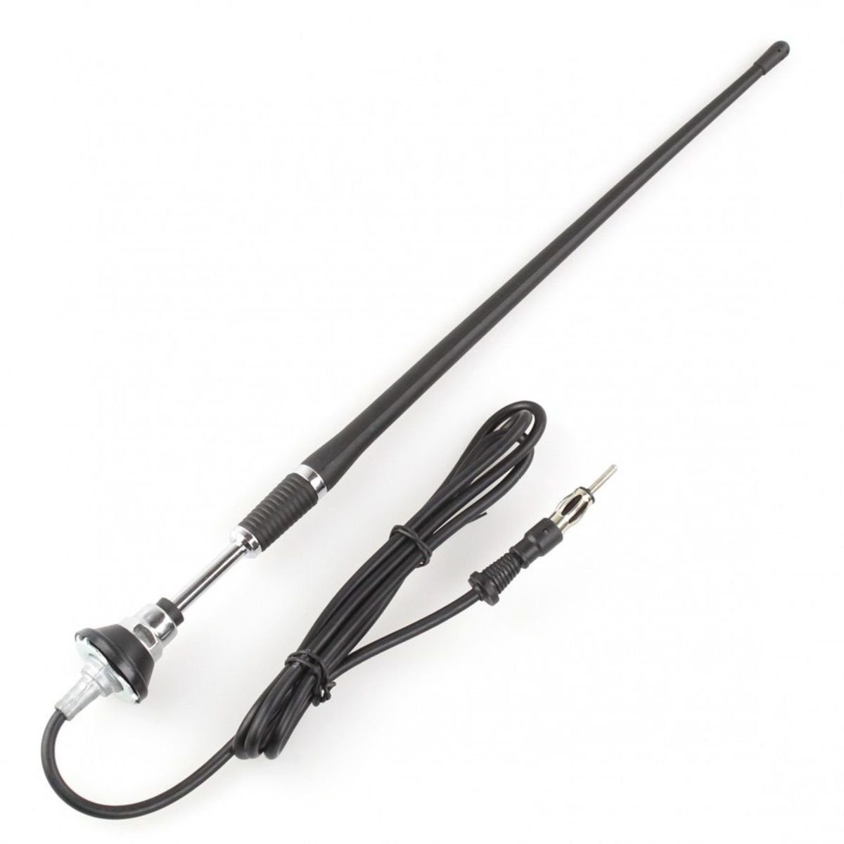 AM / FM Universal-Antennenstab mit Kabel in Schwarz ca. 40 cm Autoradio-Ersatzantennenstab