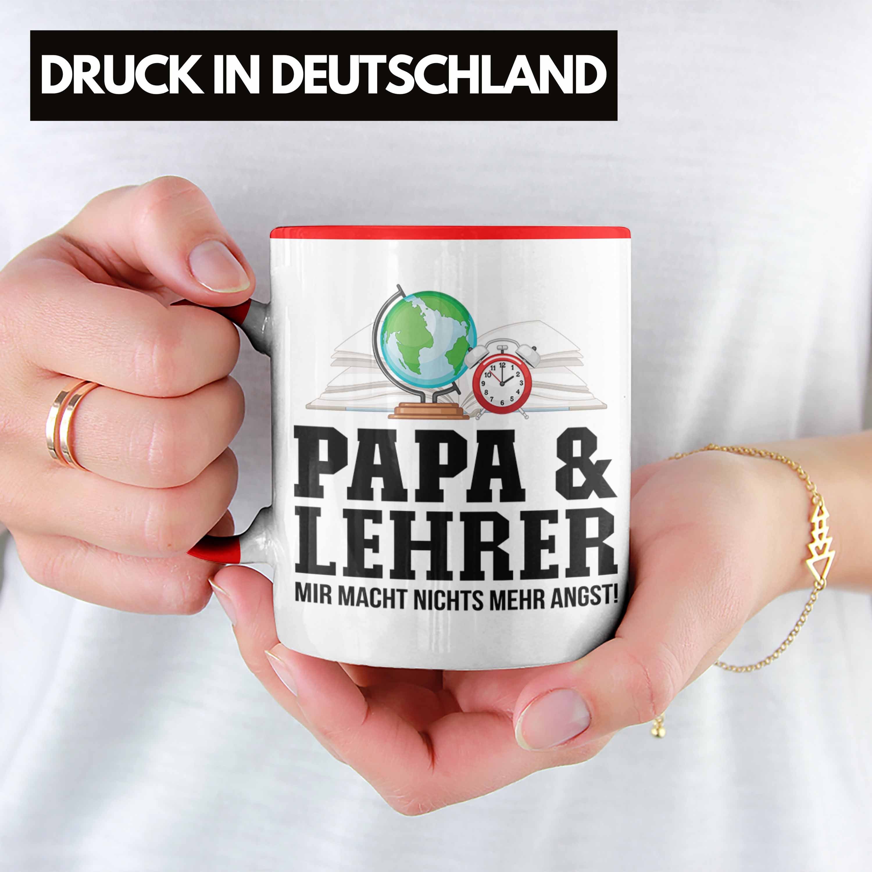 Rot - Trendation Tasse Geschenkidee für Trendation Tasse Papa Lehrer Vater und Gebur Lehrer