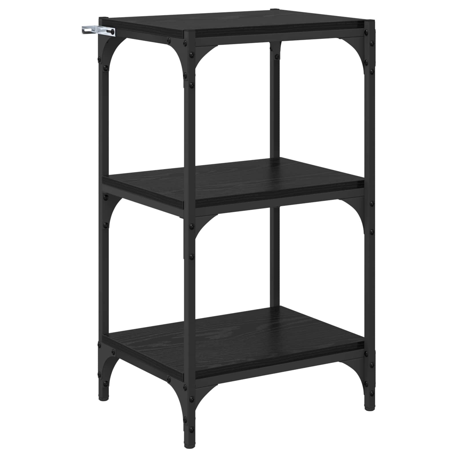 vidaXL Bücherregal Bücherregal Schwarz Eichen-Optik 40 x 33 x 70,5 cm, 1-tlg.