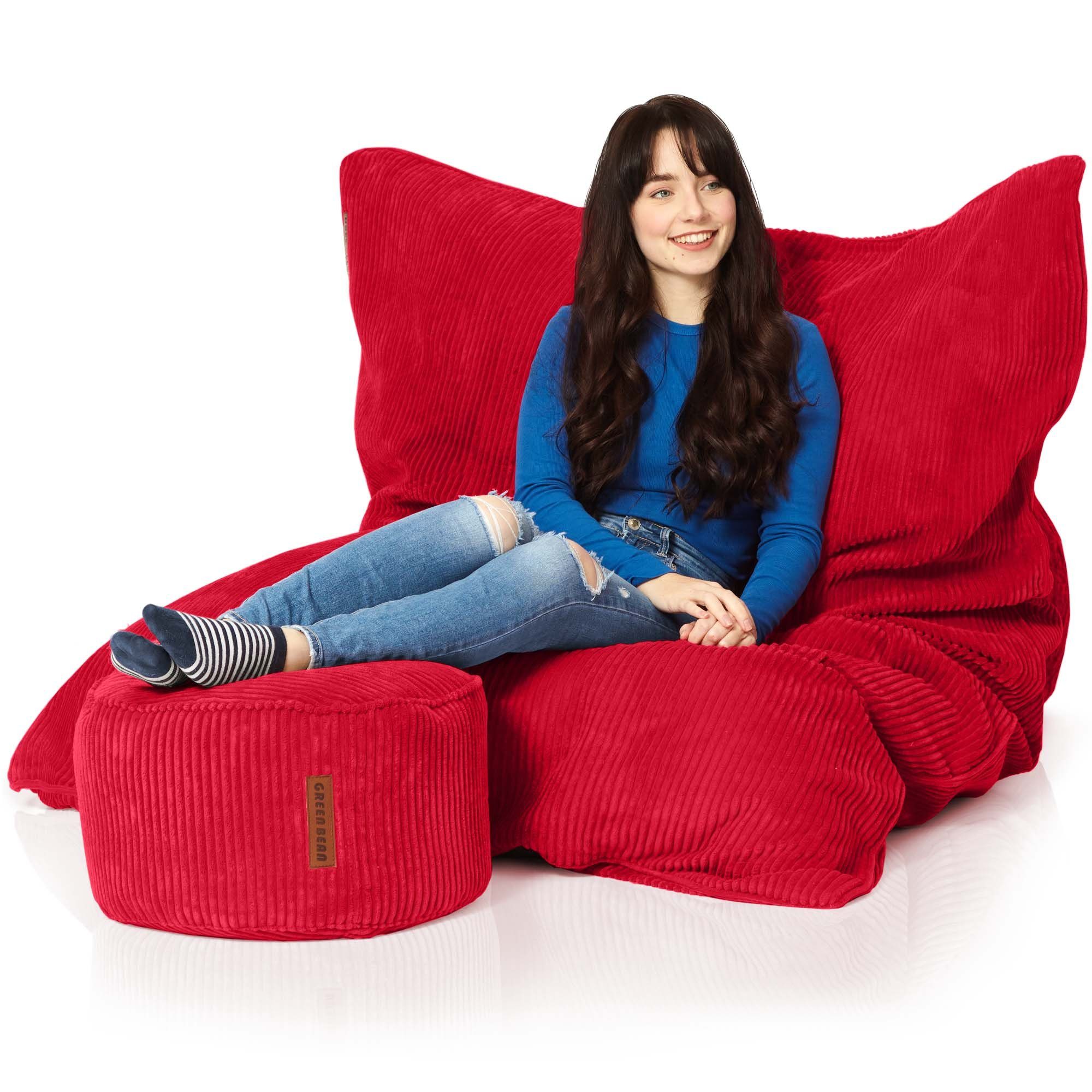 Green Bean Sitzsack Square Cord + günstig online kaufen