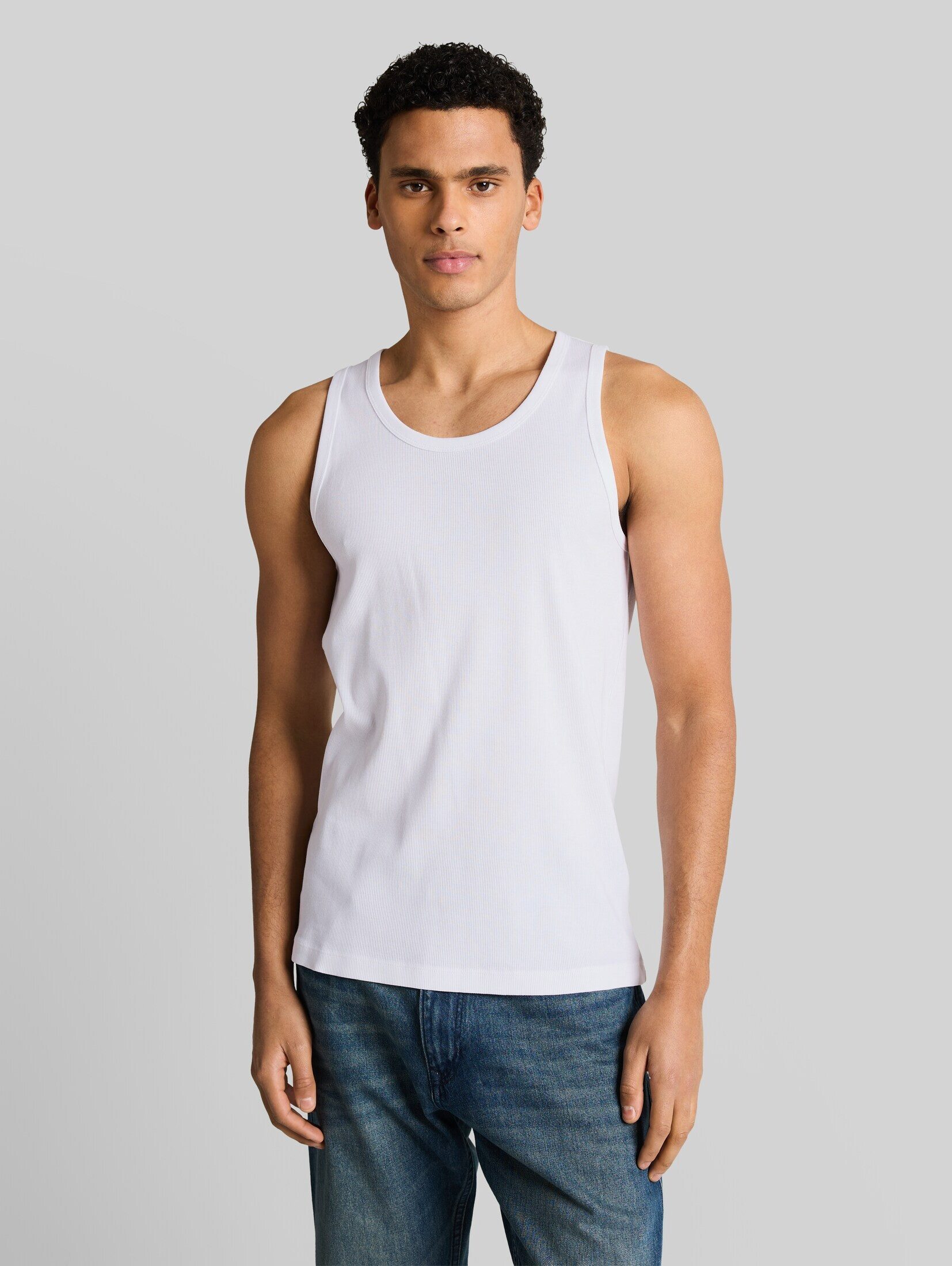 TOM TAILOR Denim Tanktop T-Shirt Basic Ripp Tanktop