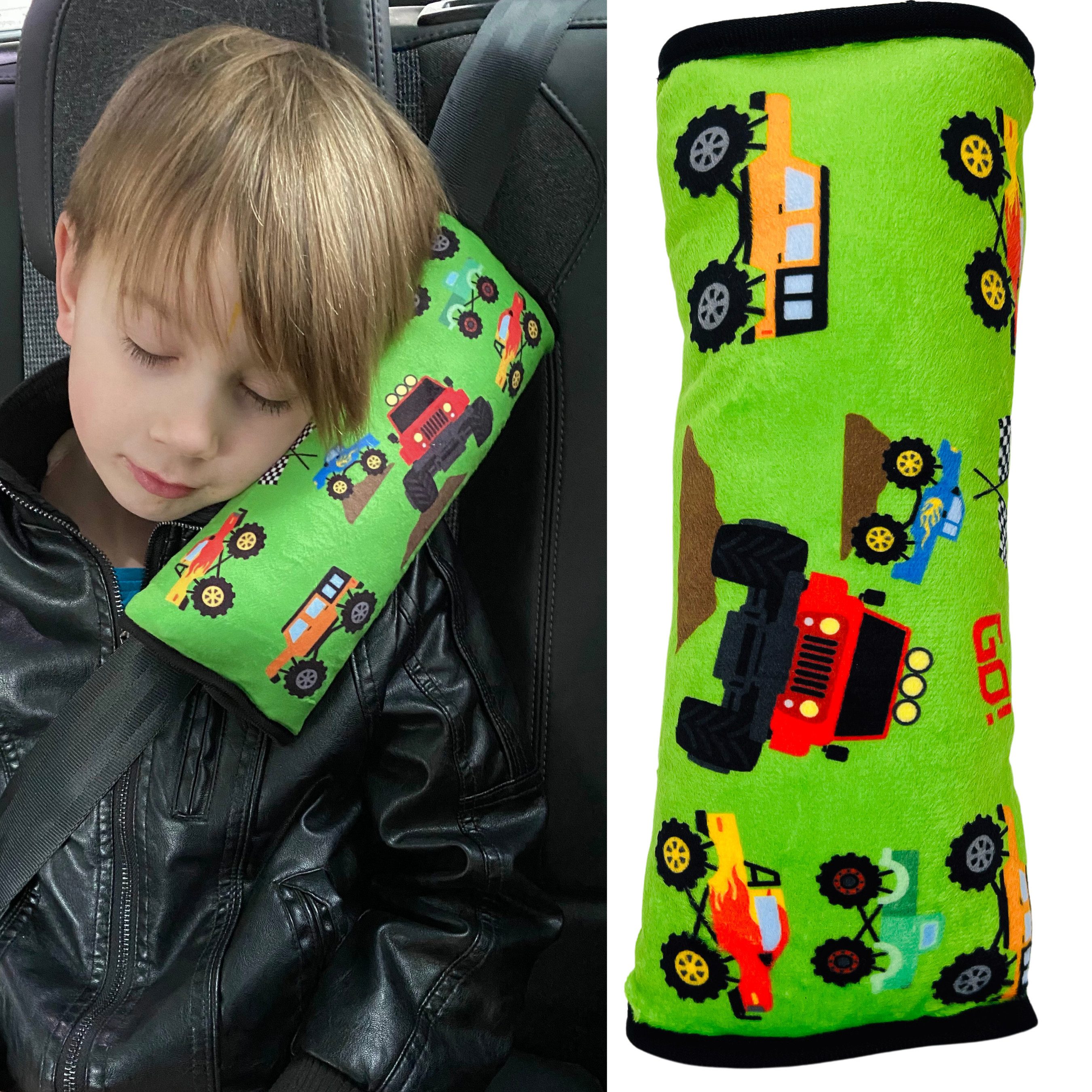 HECKBO Schlafkissen Auto Schlafkissen Monster Trucks Motiv für Kinder Mädchen Jungen