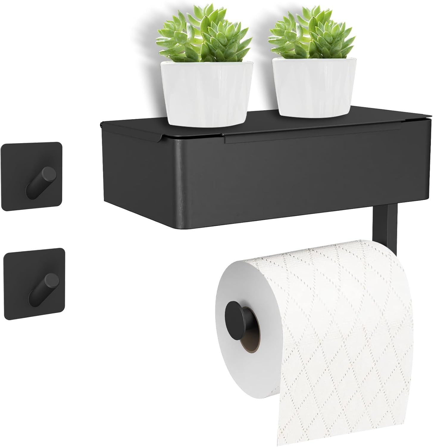 SURFOU Toilettenpapierhalter 3-in-1 Toilettenpapierhalter mit Feuchttuchbox günstig online kaufen