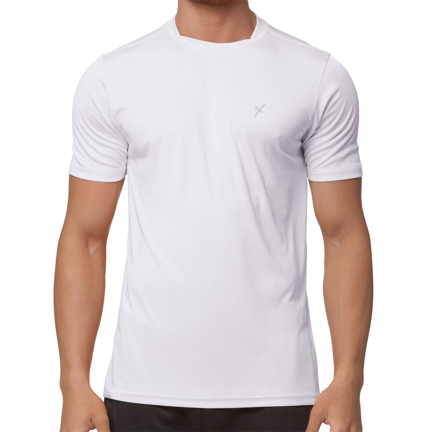 CFLEX Sport Shirt Herren Fitness Sportswear Trainingsshirt Collection T-Shirt Weiß