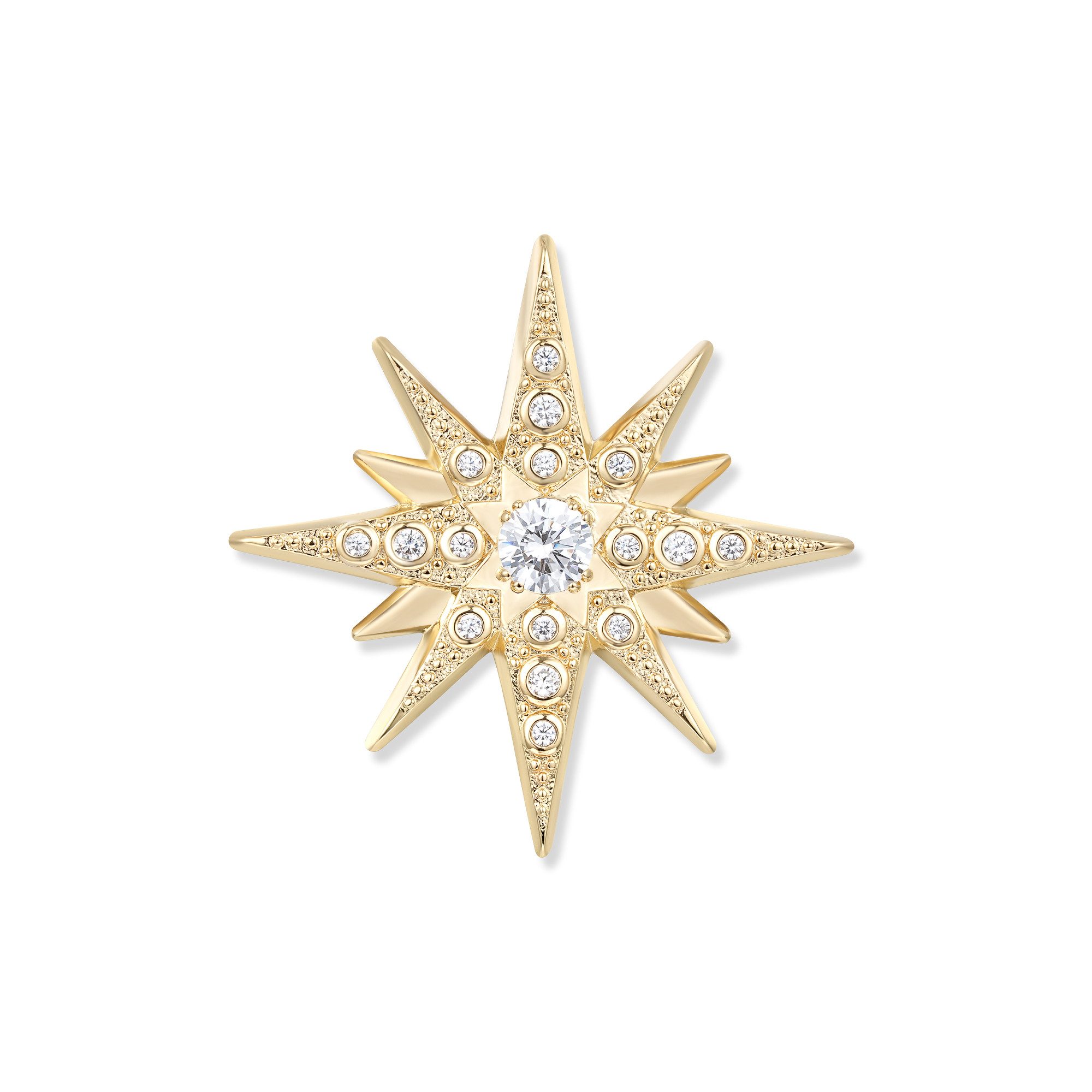 Seinerzeit FLORA & FAUNA Kettenanhänger Astra Gold Stern Anhänger (1-tlg), Material: 925 Sterling Silber, vergoldet mit Emaille