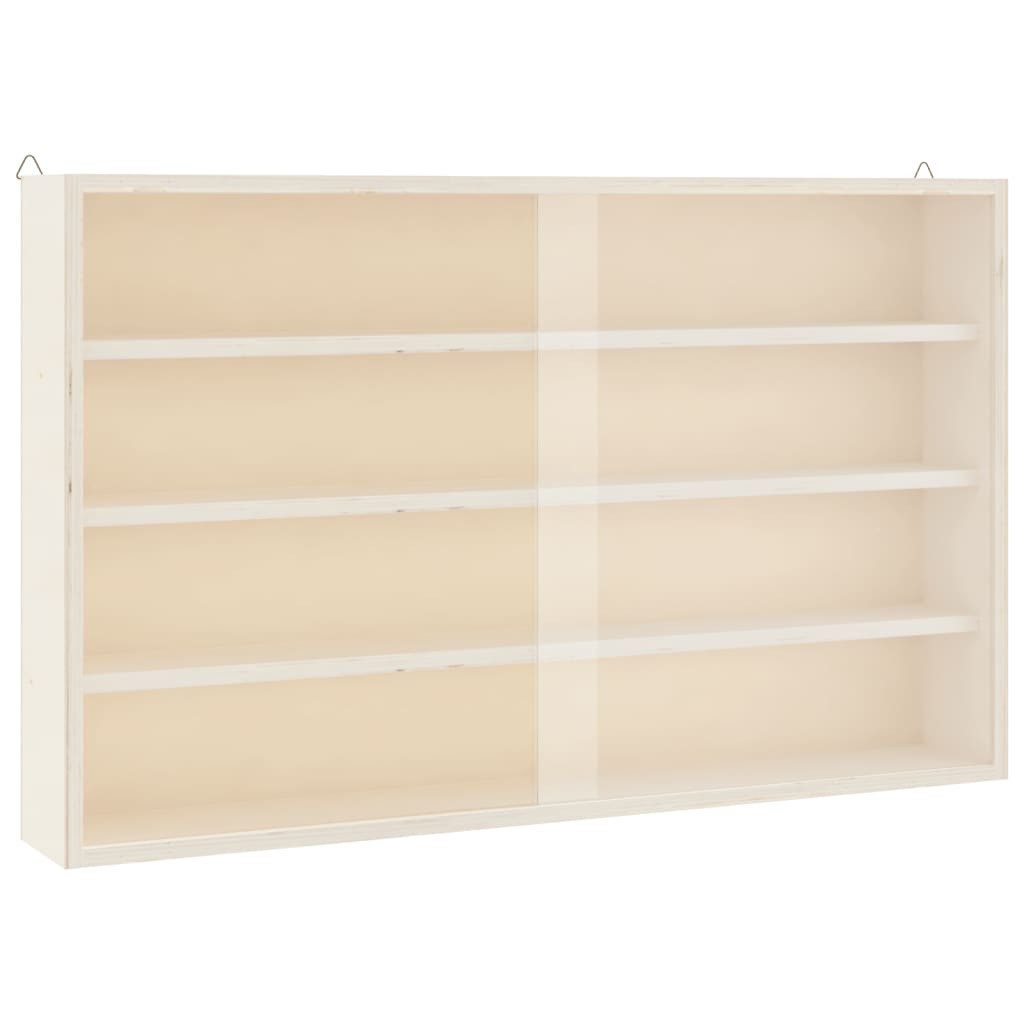 vidaXL Regal Sammlervitrine aus Holz mit Türen 60 x 8,5 x 37 cm, 1-tlg. – Bild 4 von 5