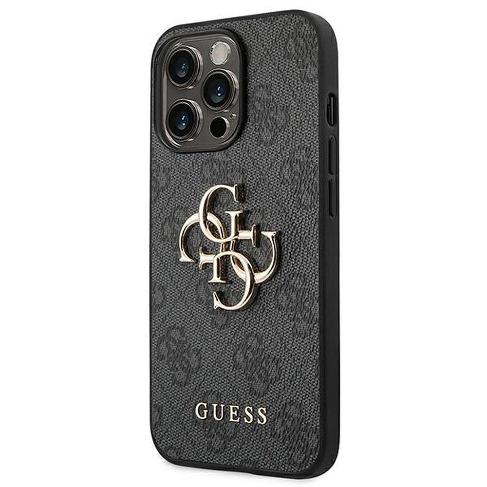 Guess Handyhülle Hardcase Schutzhülle 6,7", Guess 4G Logo, Kunstleder-Optik, Hardcase