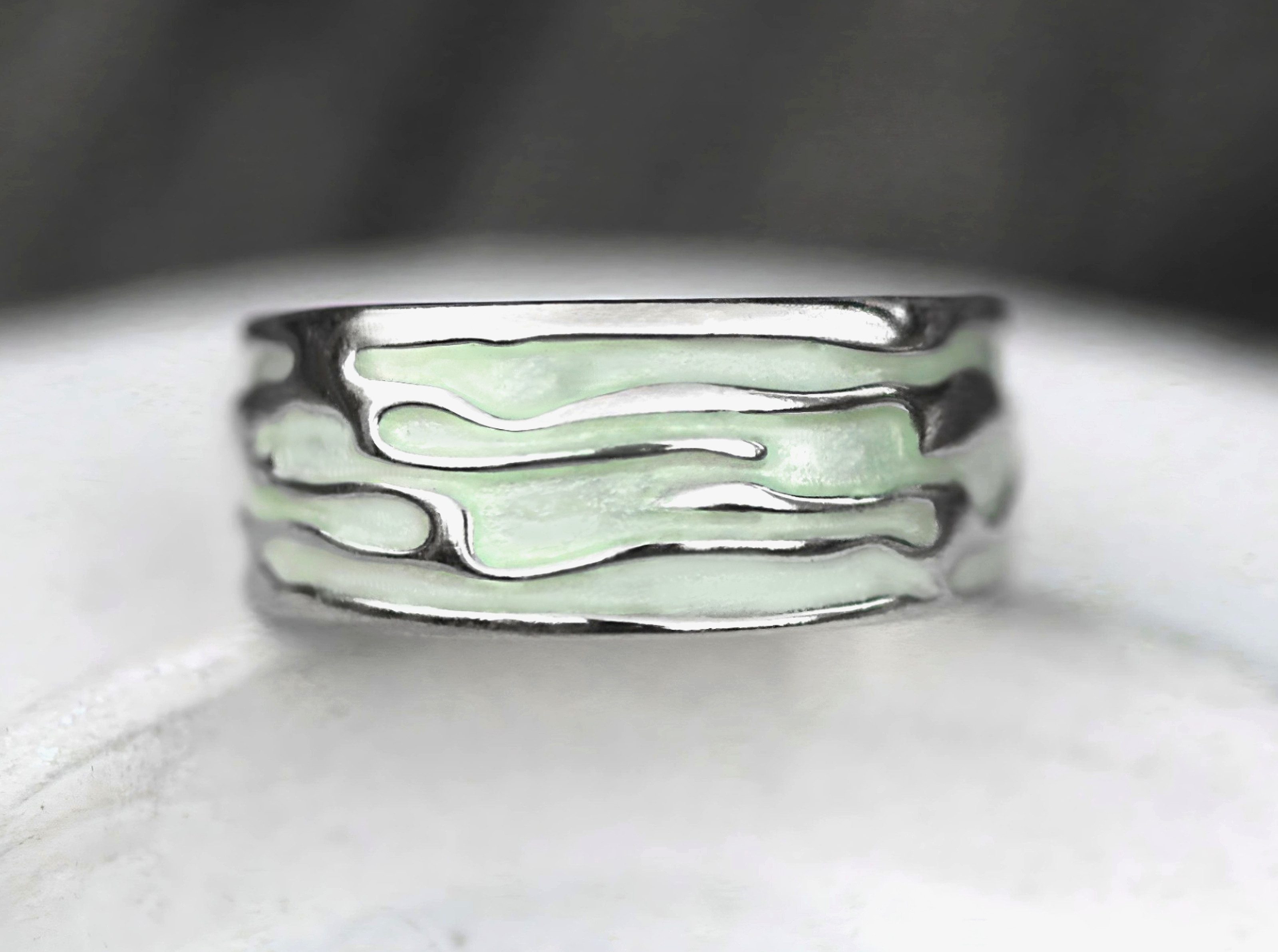 Villa Sorgenfrei Schmuckmanufaktur Silberring Meeres Ring. 925 Sterling Sil günstig online kaufen