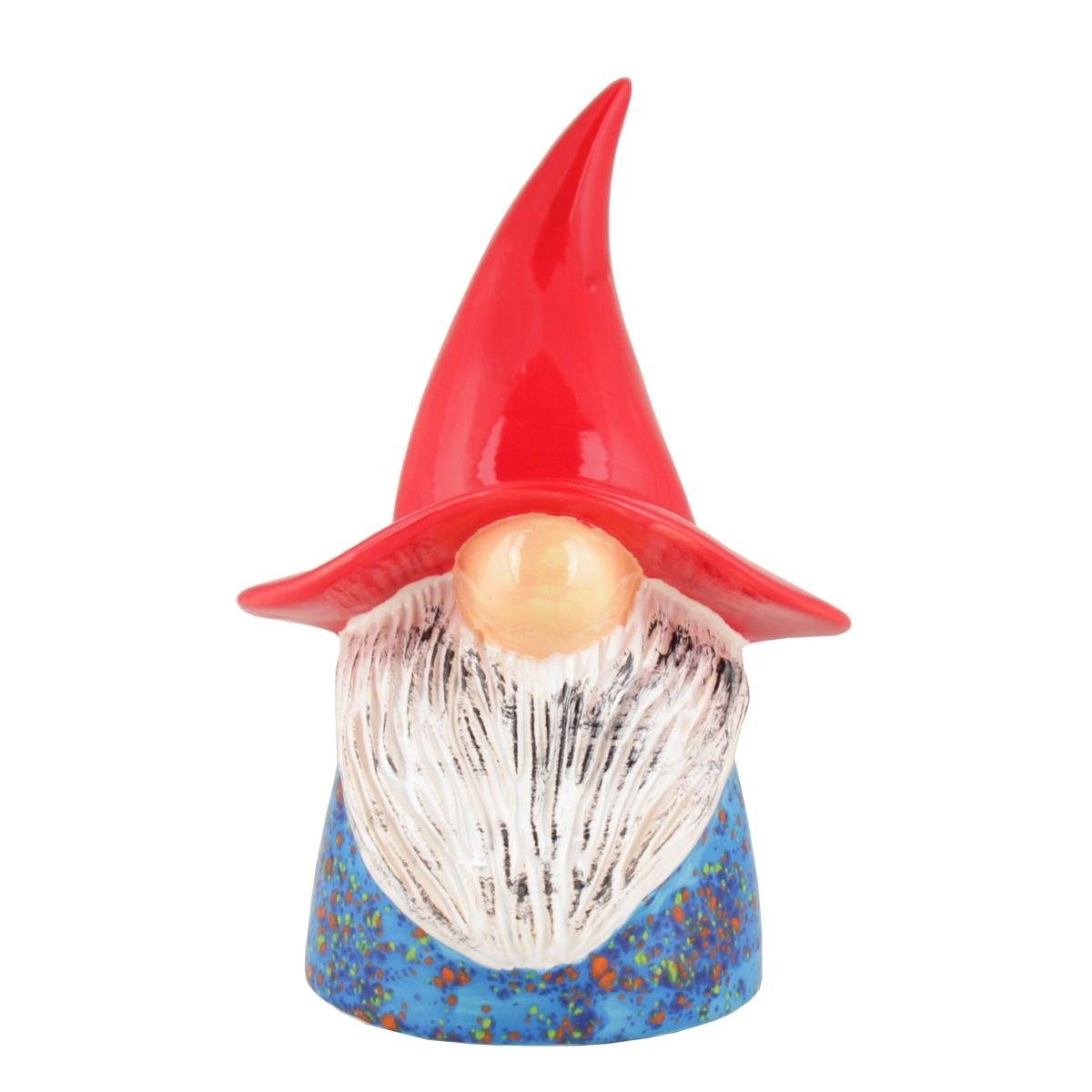 Tangoo Gartenfigur Tangoo Keramik-Wichtel mittelblau gesprenkelt, (Stück)