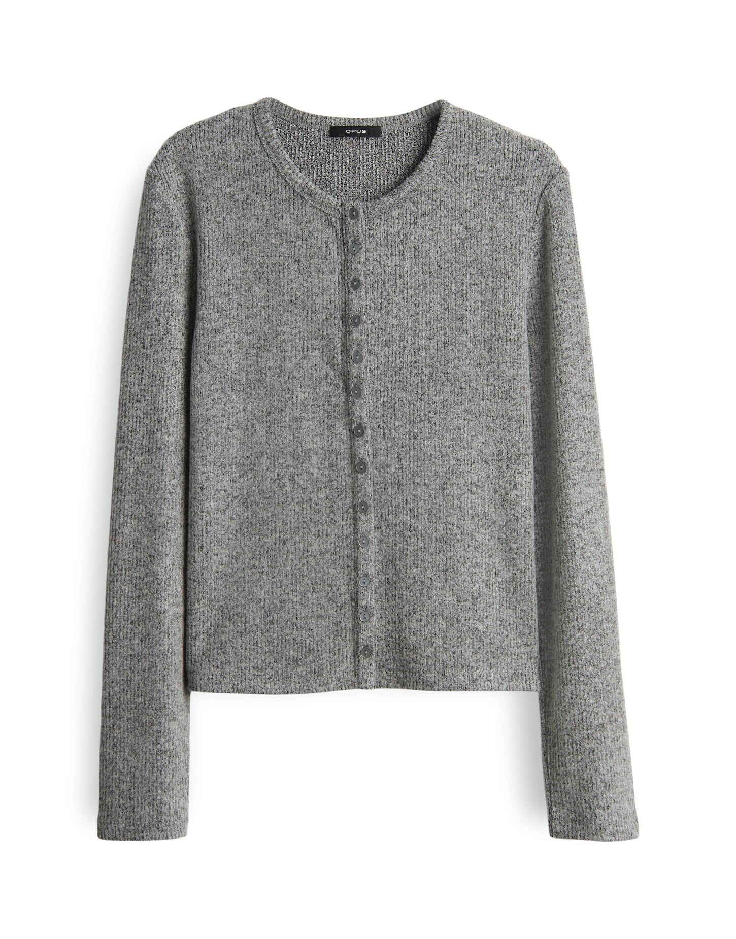 Longsleeve SALTUS Slim Button-up aus Rippjersey